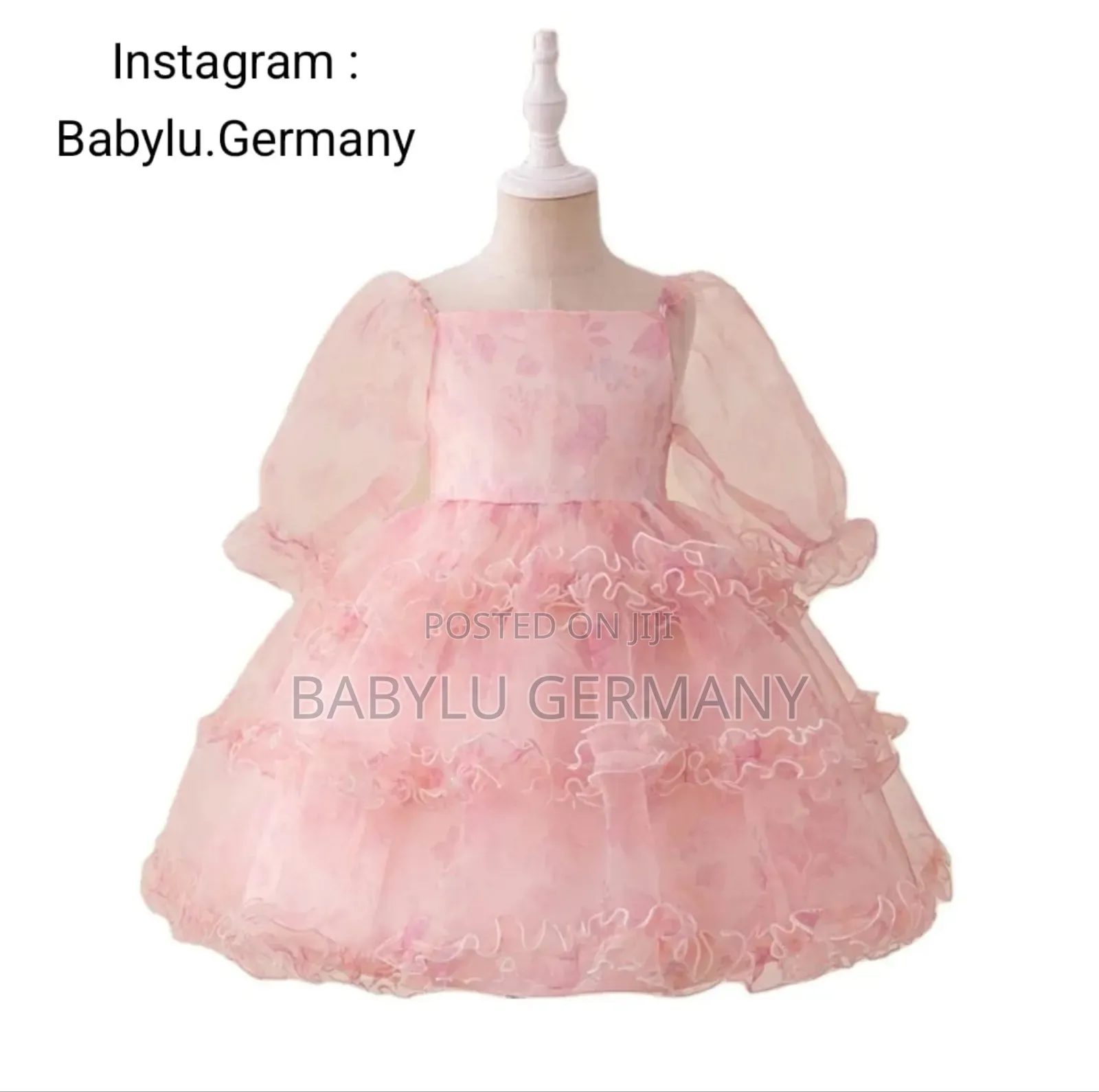 Pink Princess Ball Gown Dress for Girls