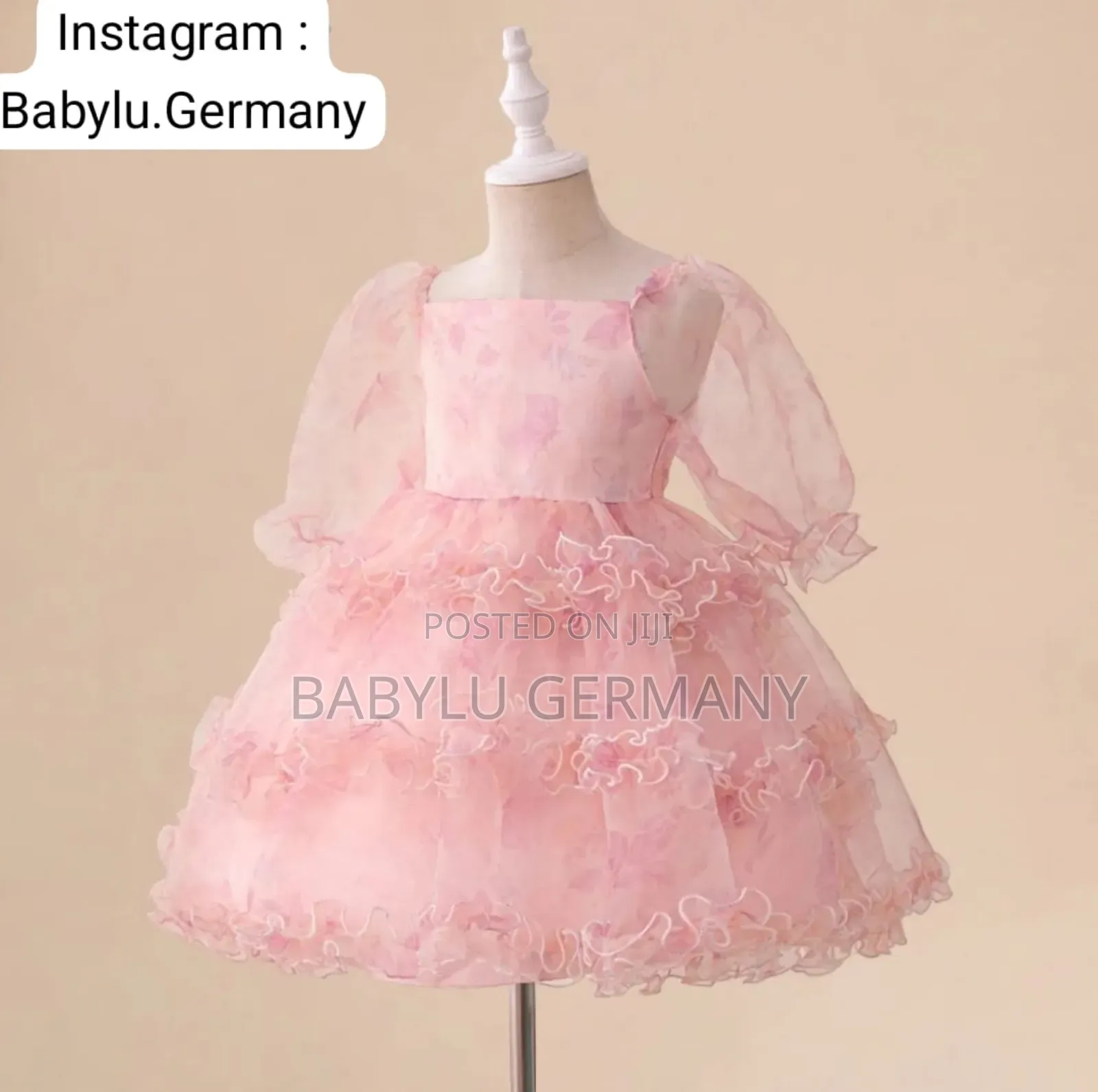 Pink Princess Ball Gown Dress for Girls