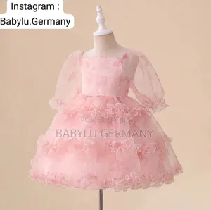 Pink Princess Ball Gown Dress for Girls