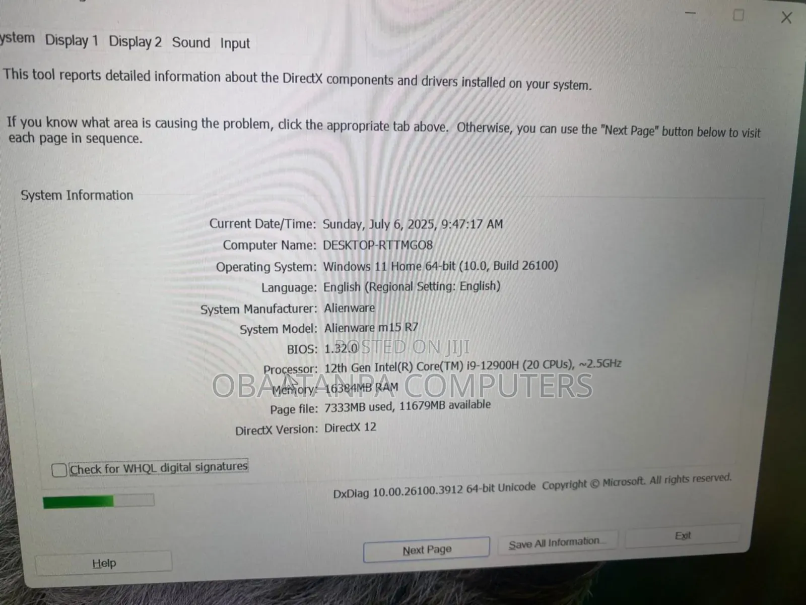 New Laptop Dell Alienware M15 R7 16GB Intel Core I9 SSD 1T