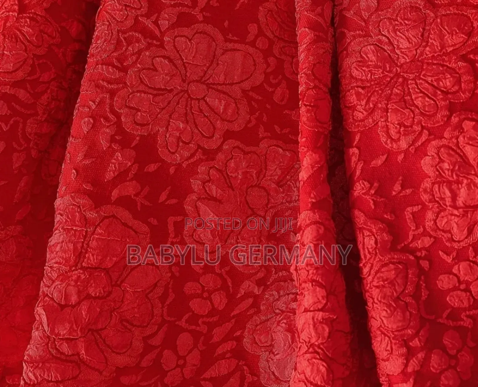 Red Jacquard Princess Ballgown or Dress With Bow for Girls