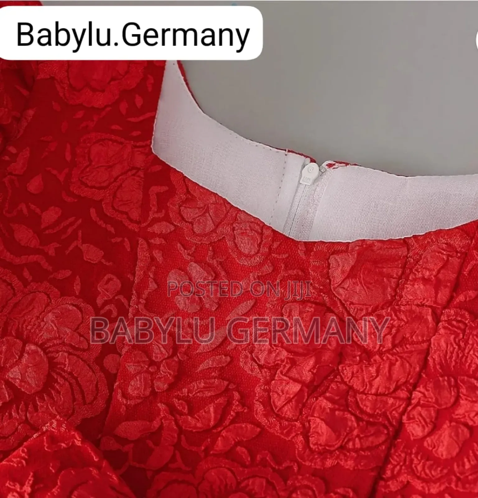 Red Jacquard Princess Ballgown or Dress With Bow for Girls