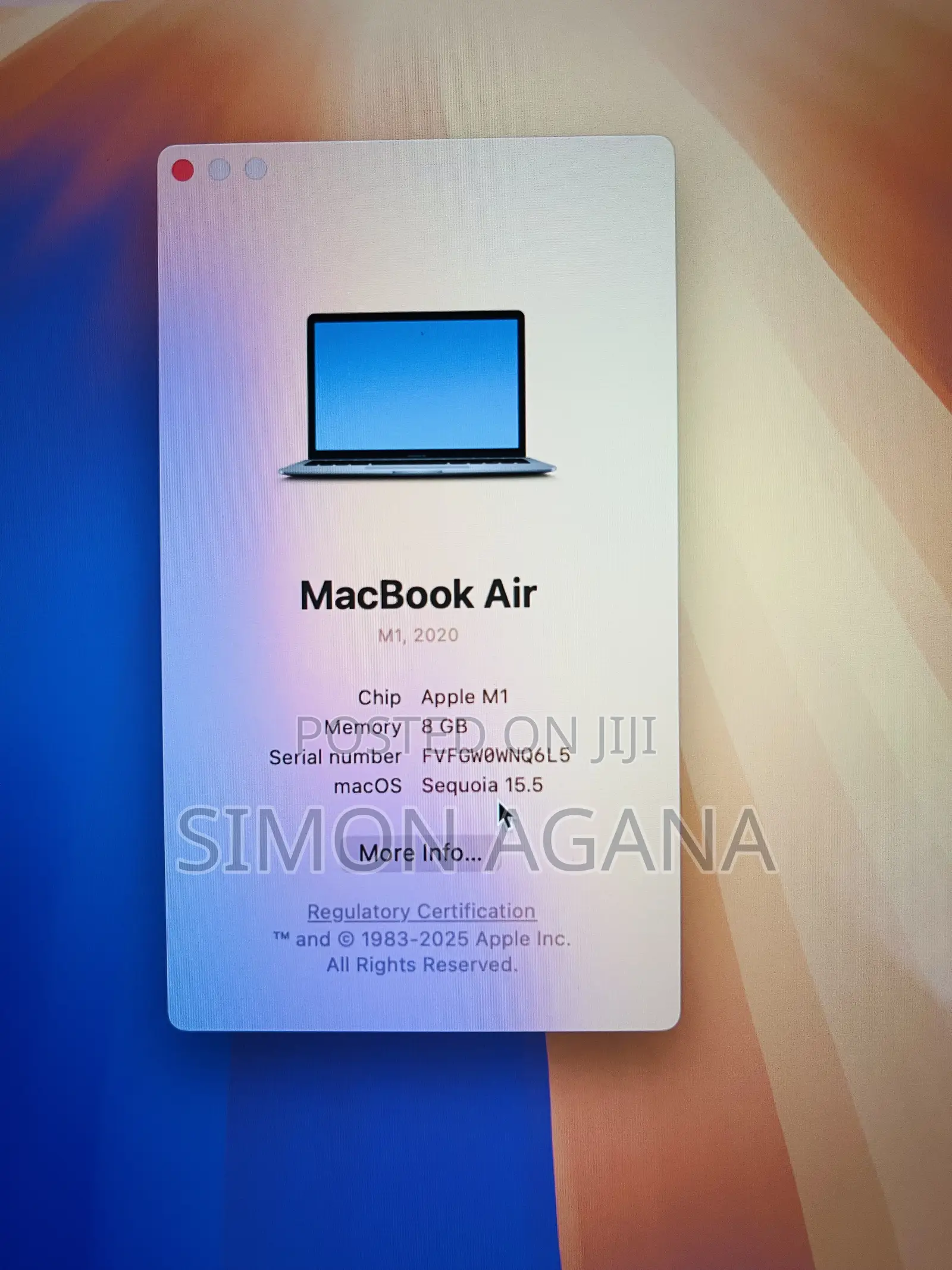Laptop Apple MacBook Air 8GB Apple M1 SSD 512GB