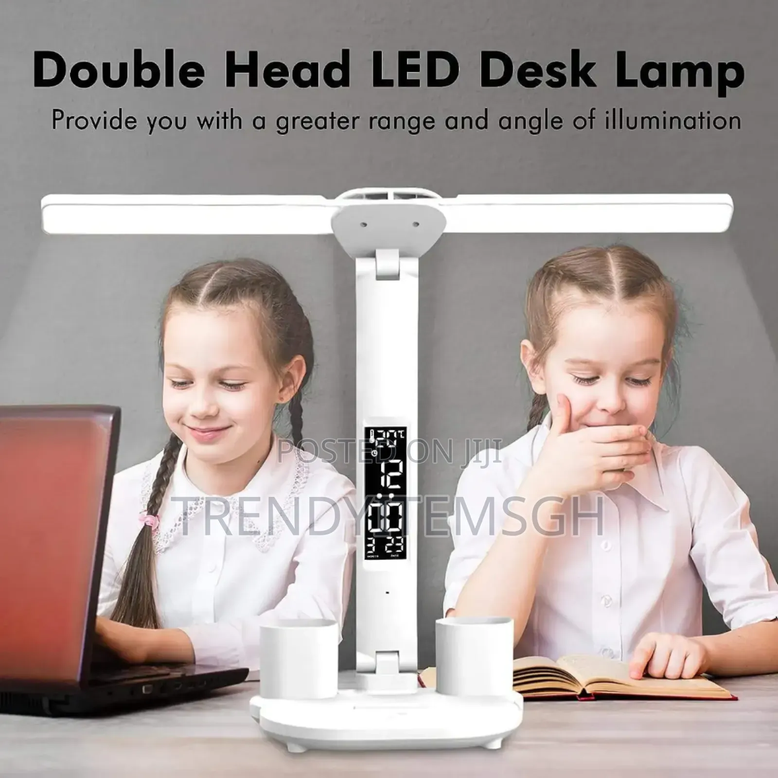 Dimmable Rechargeable Led Double Head Touch Table Desk Study Lamp