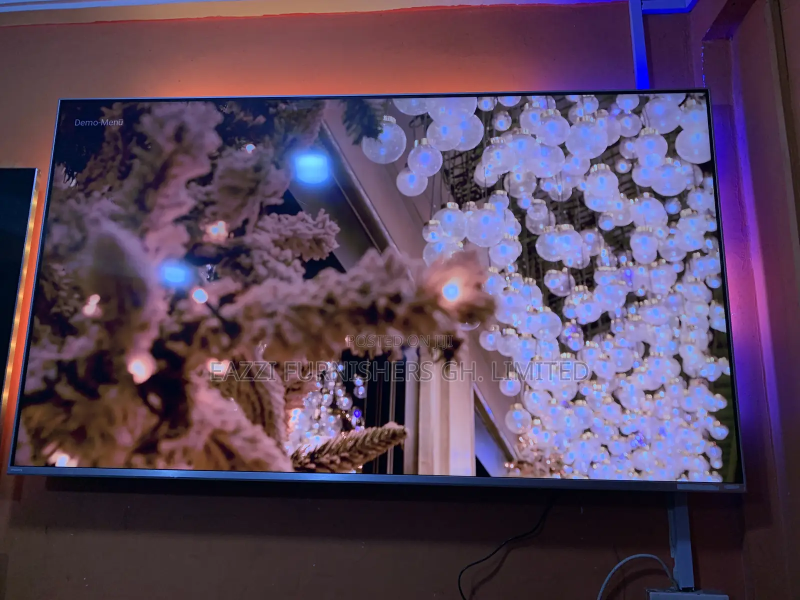 One Philips Uhd HDR Android Tv 65 Inch Ambilight Lights