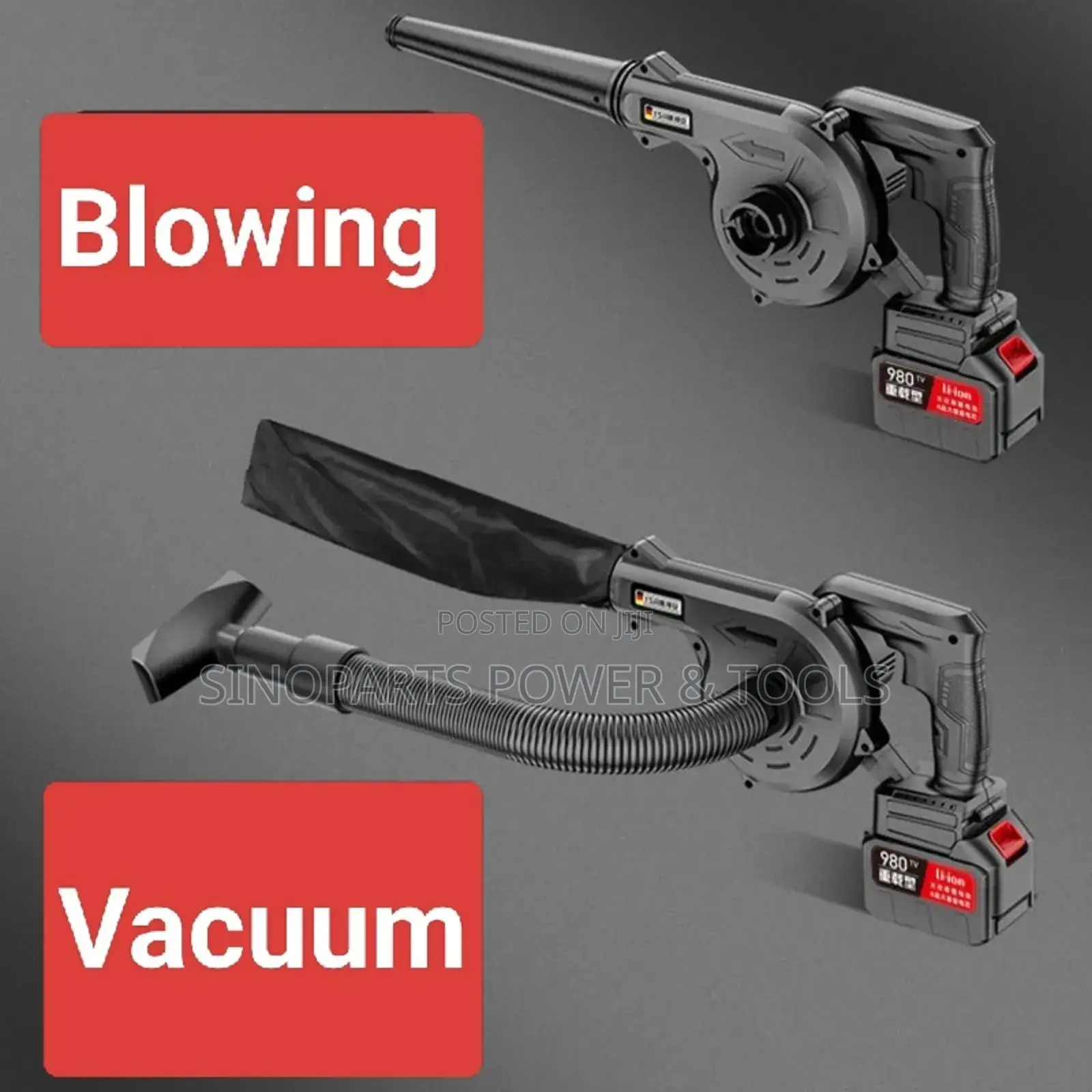 3 Tools in 1 Hand! Cordless Blower - Blow/Vacuum/Spray