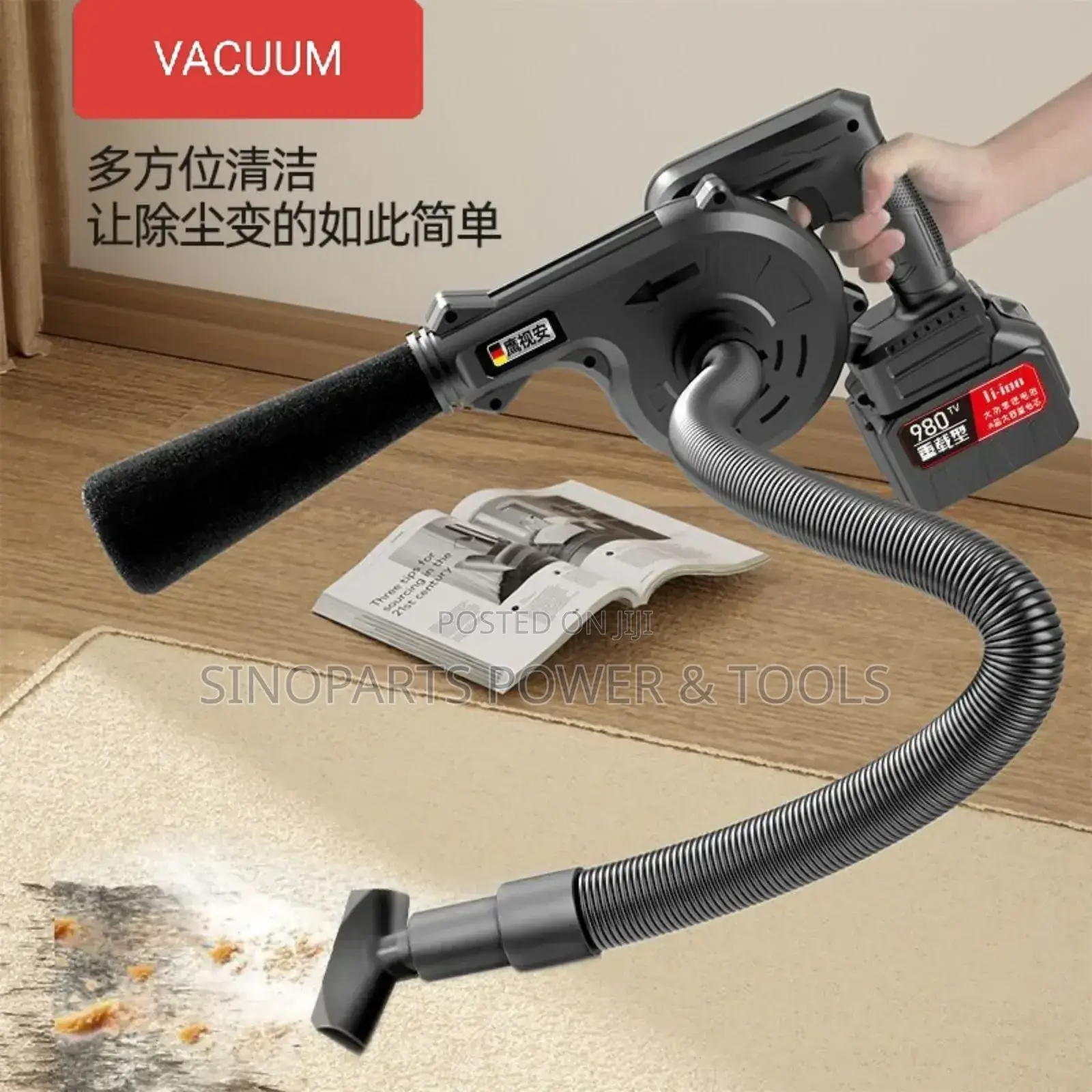 3 Tools in 1 Hand! Cordless Blower - Blow/Vacuum/Spray