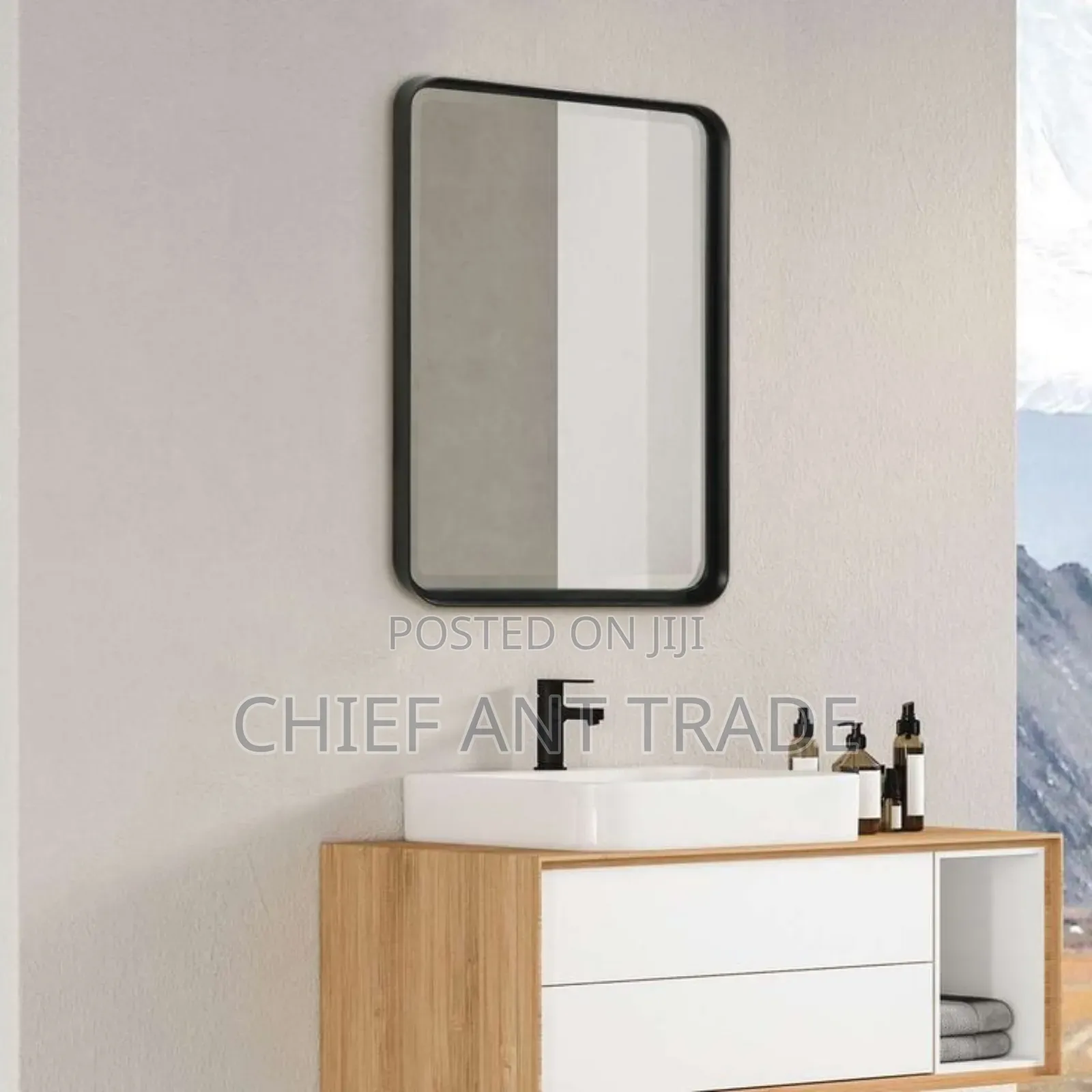 Mirror 800 60*60cm Black