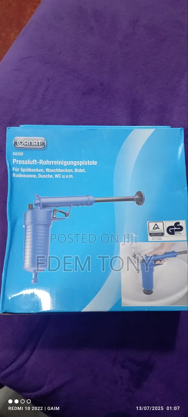 High Pressure Drain Blaster Gun
