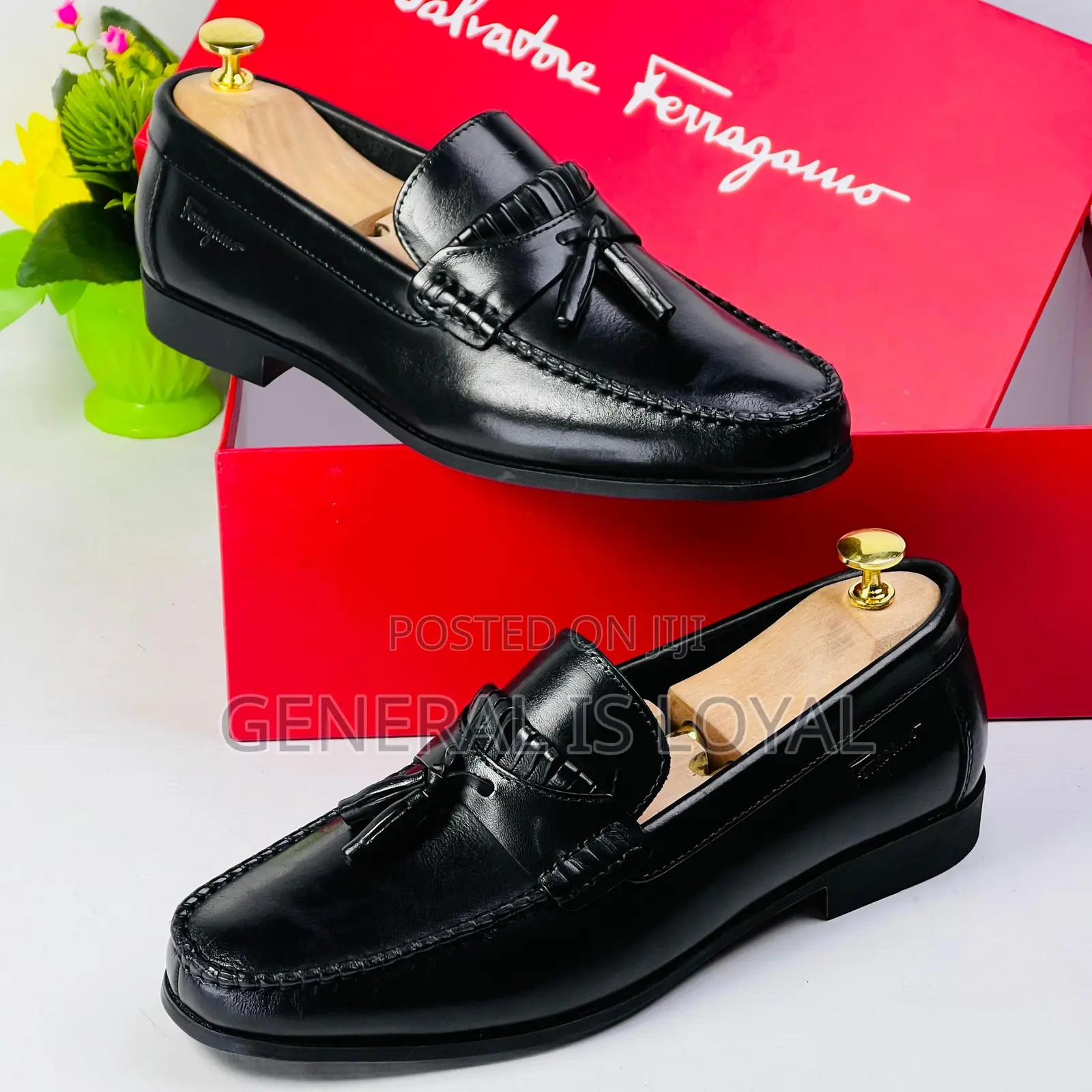 Salvatore Ferragamo Black Leather Shoe
