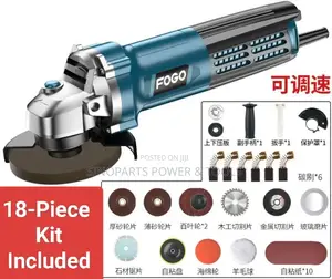 6-in-1 Power! Fogo Angle Grinder - 2000w Peak 18 Accessories