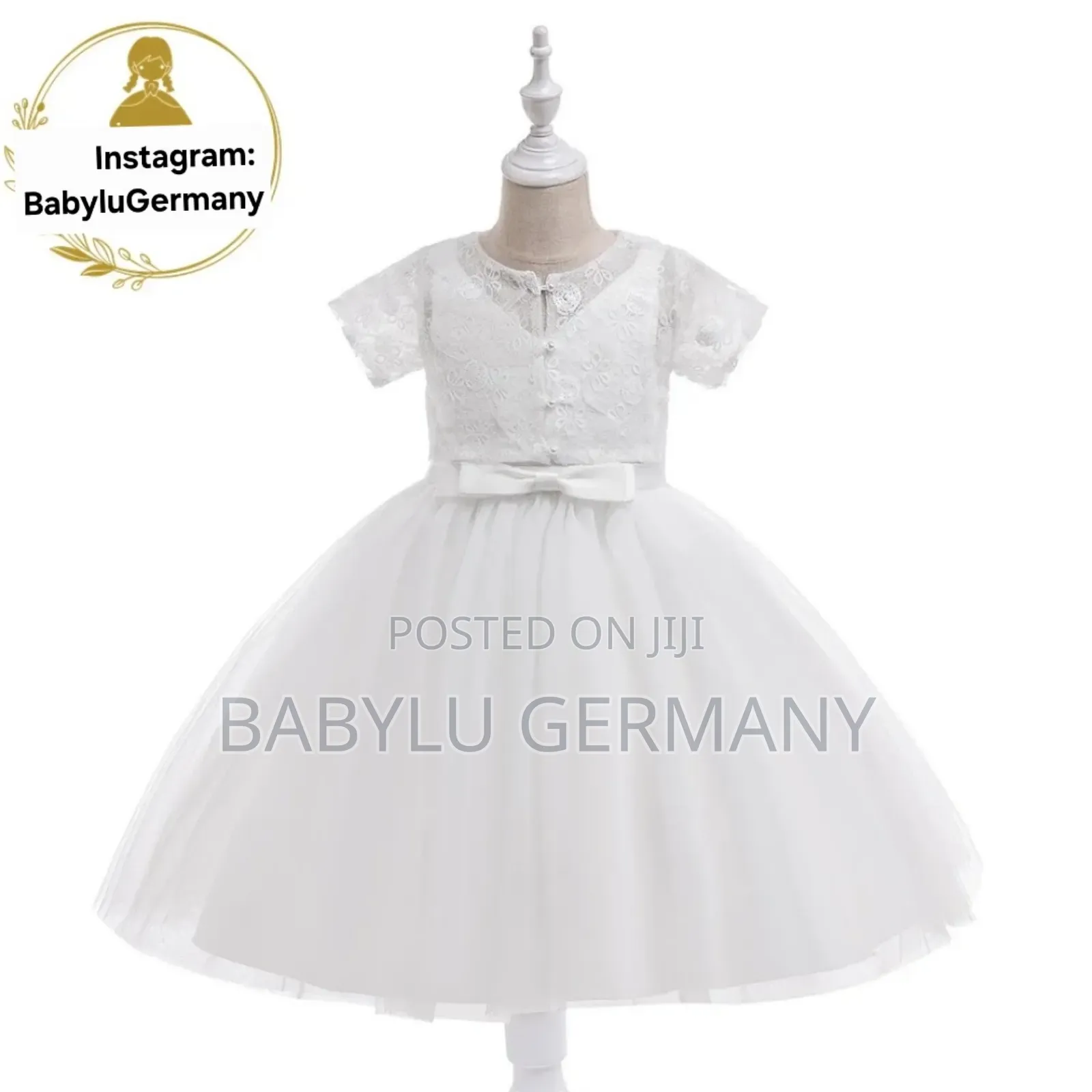 Princess White Dress / Ballgown With Petticoat for Girls