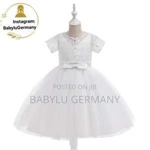 Princess White Dress / Ballgown With Petticoat for Girls