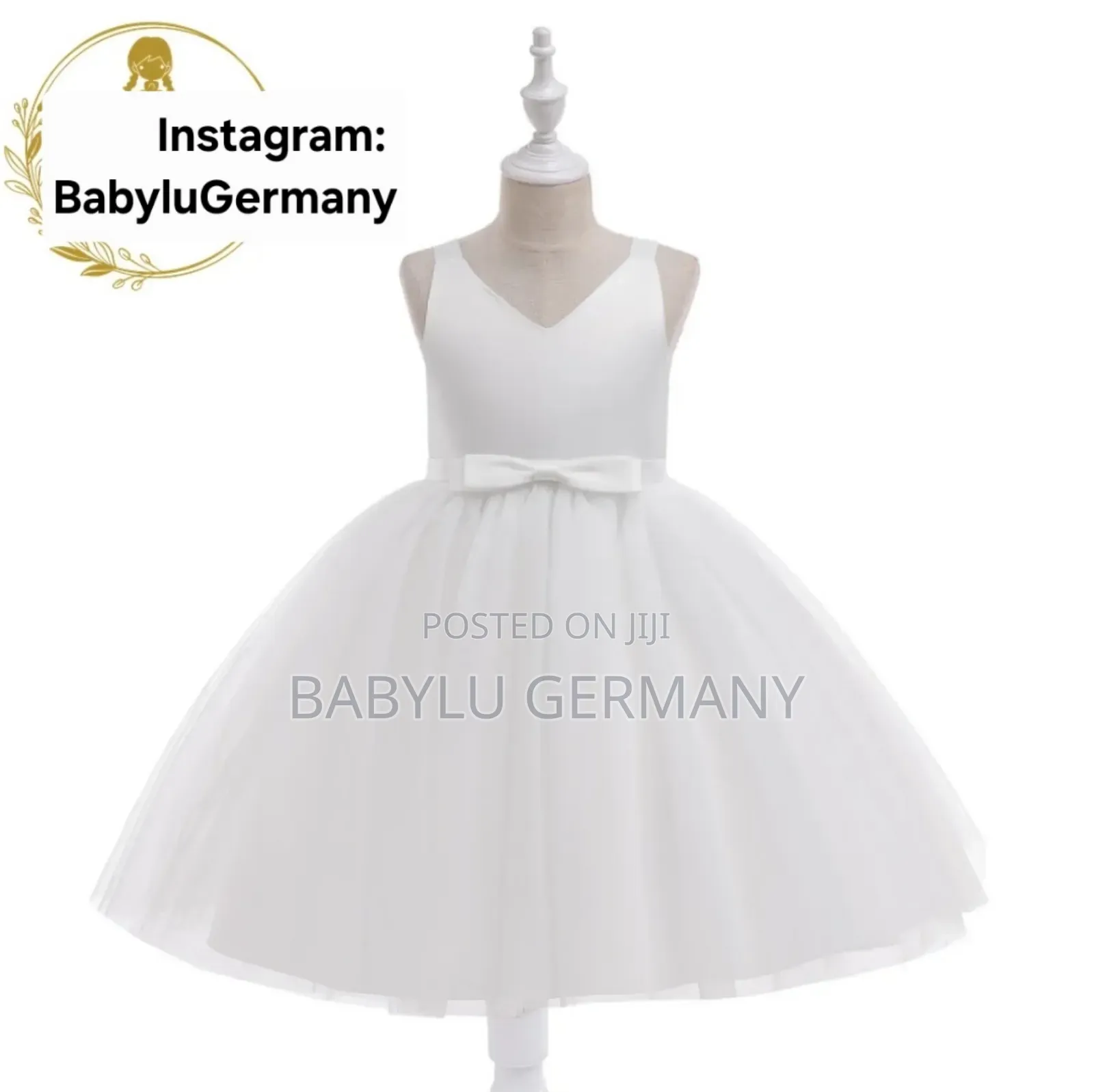 Princess White Dress / Ballgown With Petticoat for Girls
