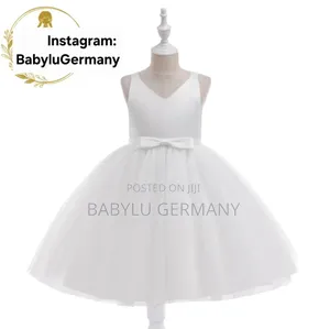 Princess White Dress / Ballgown With Petticoat for Girls