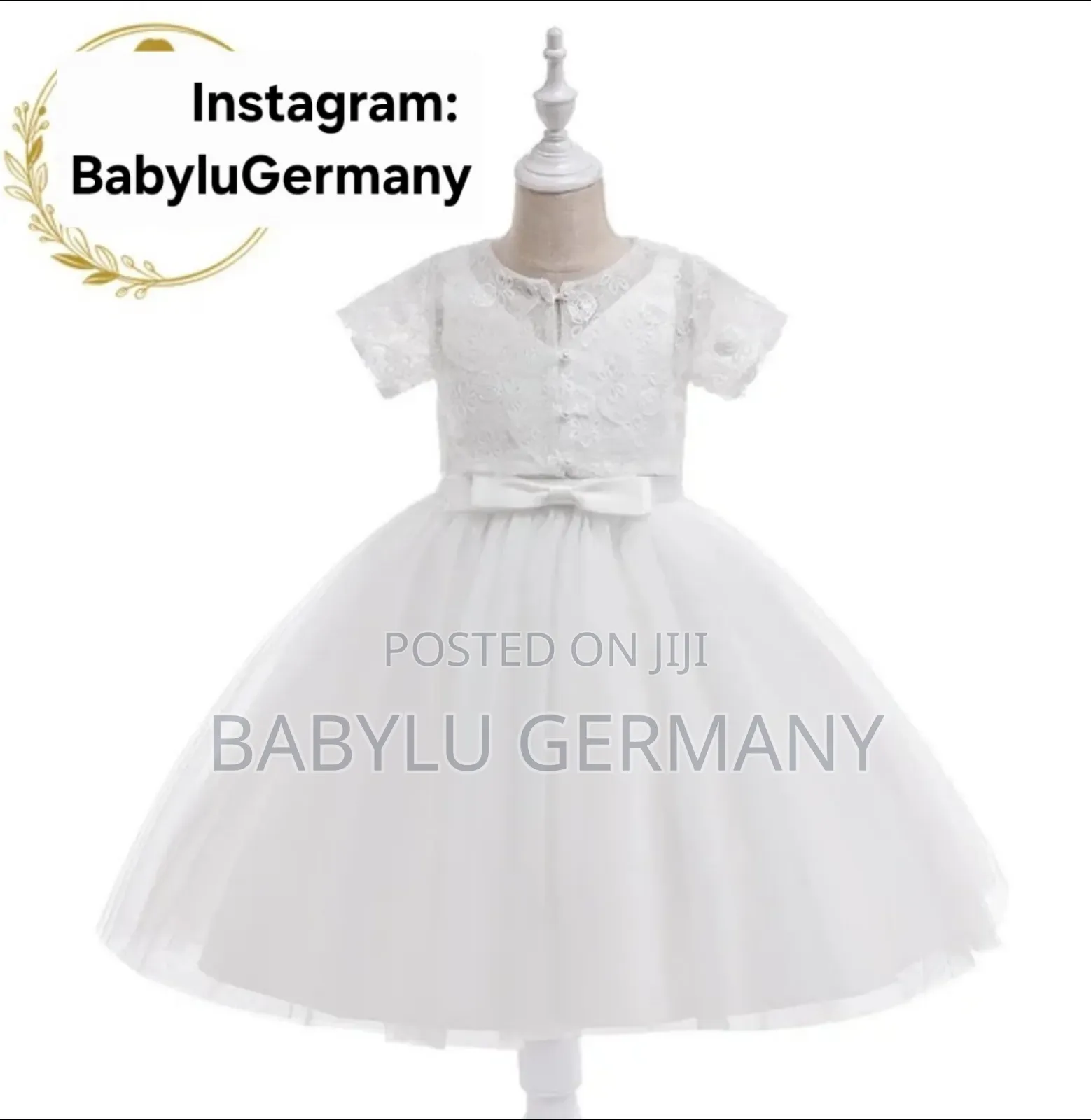 Princess White Dress / Ballgown With Petticoat for Girls