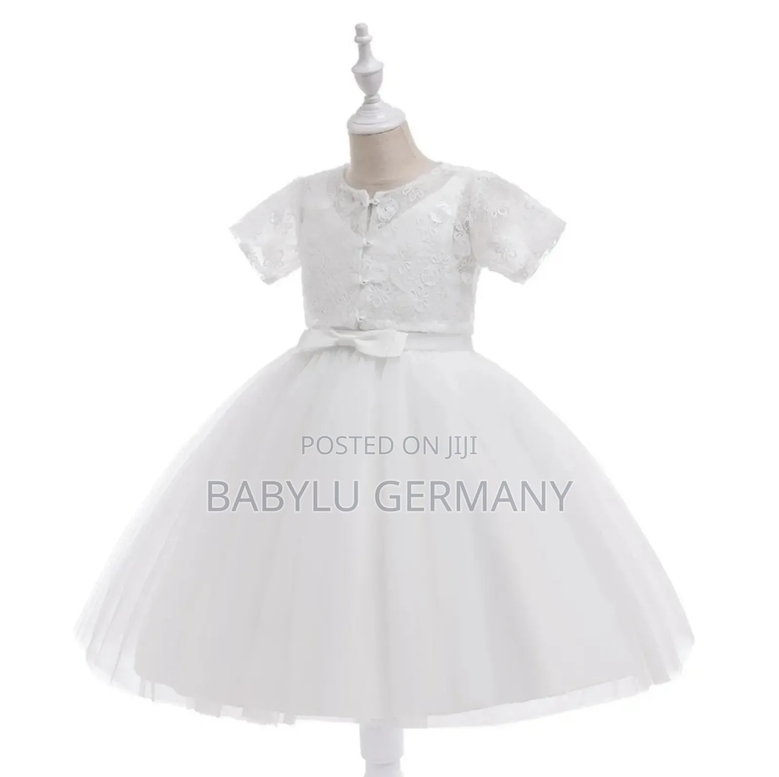 Princess White Dress / Ballgown With Petticoat for Girls