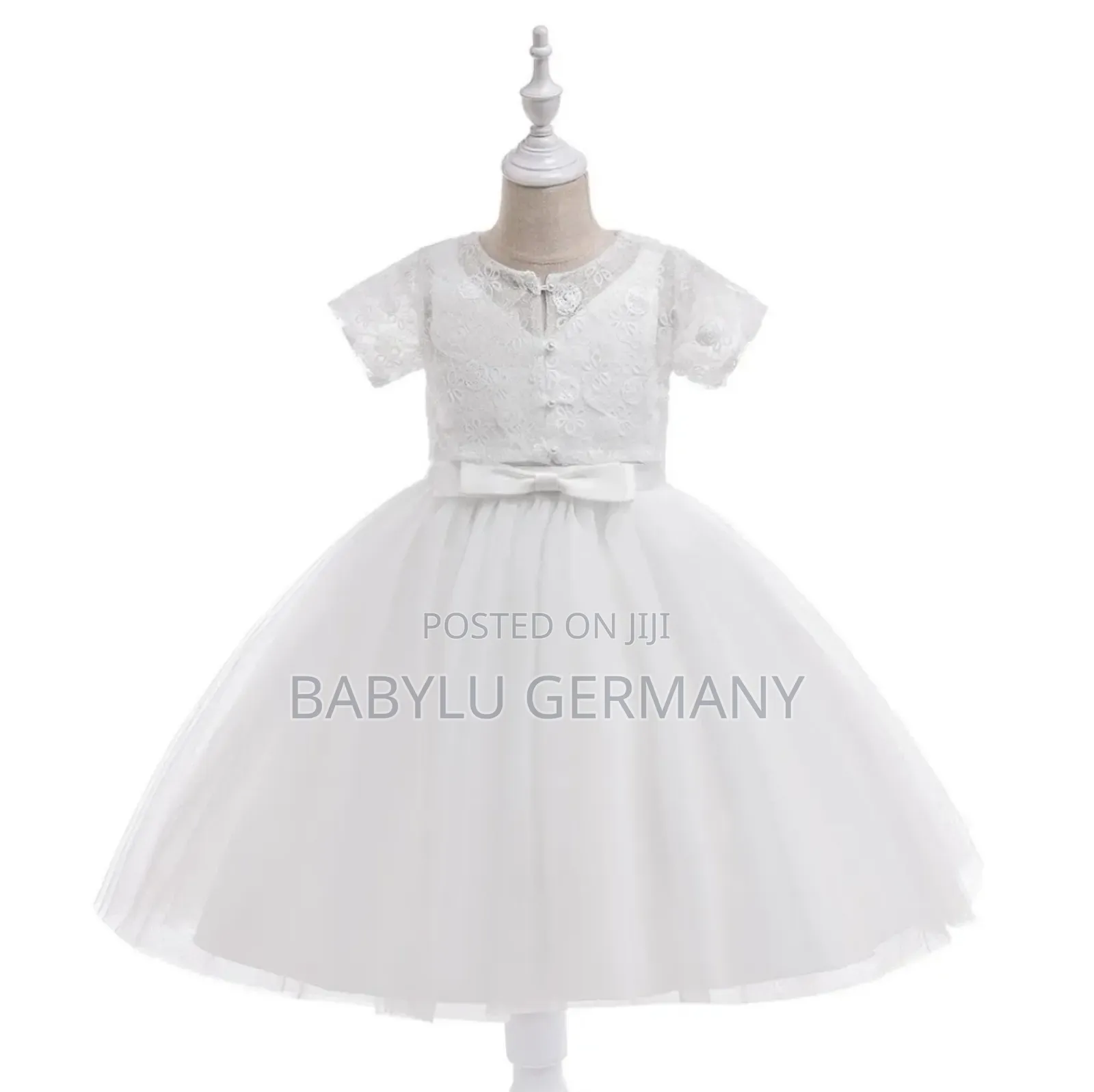 Princess White Dress / Ballgown With Petticoat for Girls