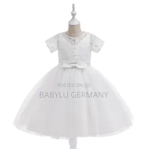 Princess White Dress / Ballgown With Petticoat for Girls