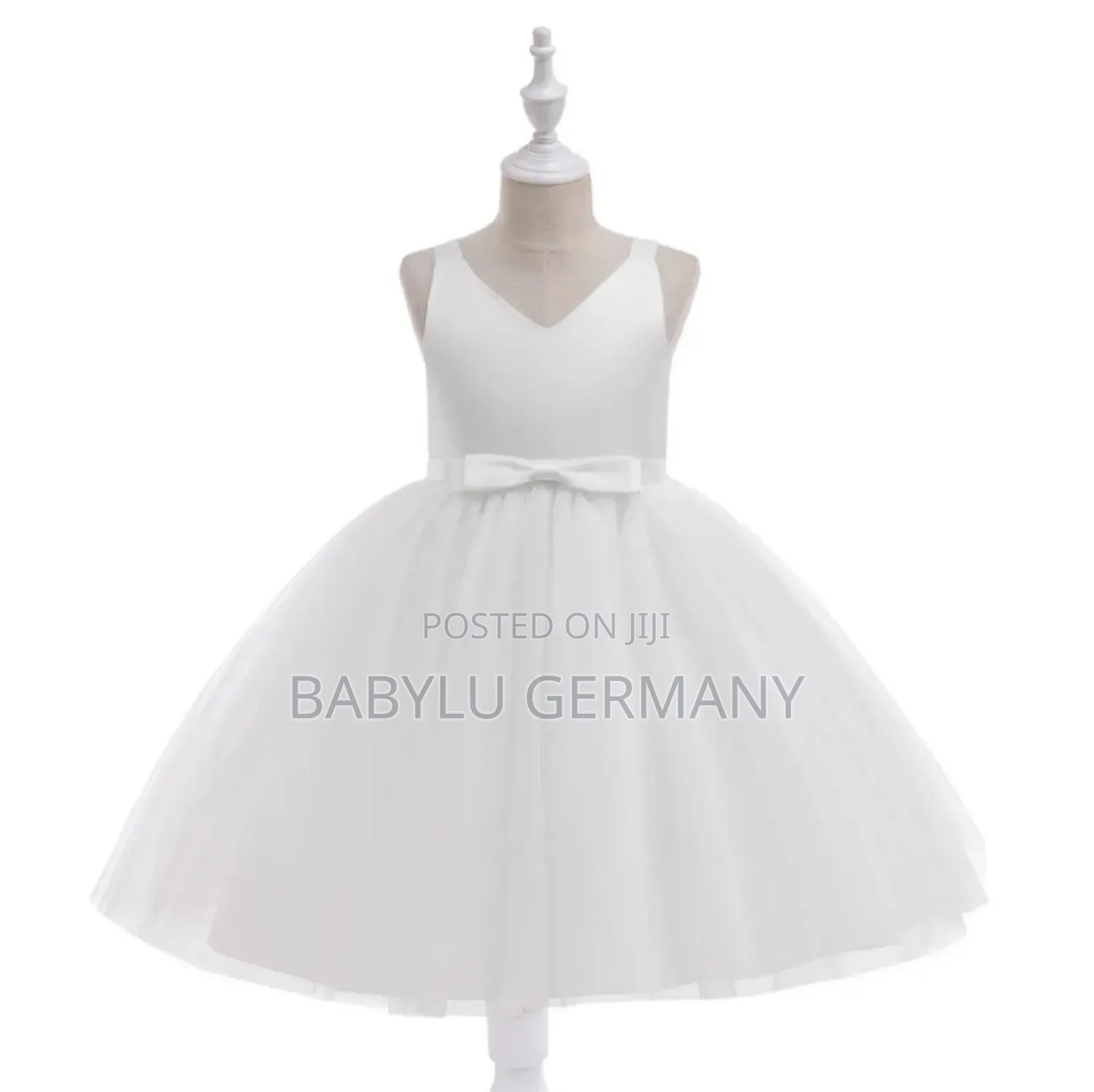 Princess White Dress / Ballgown With Petticoat for Girls