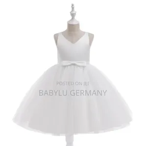 Princess White Dress / Ballgown With Petticoat for Girls
