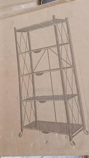 5tier Foldable Storage Rack With Wheels