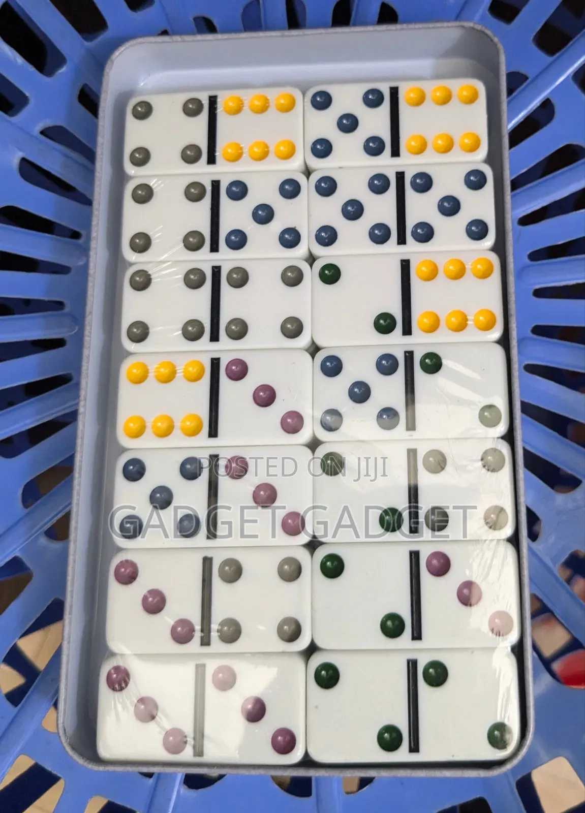 Double Six Colour Dots Dominoes (Domino Game)