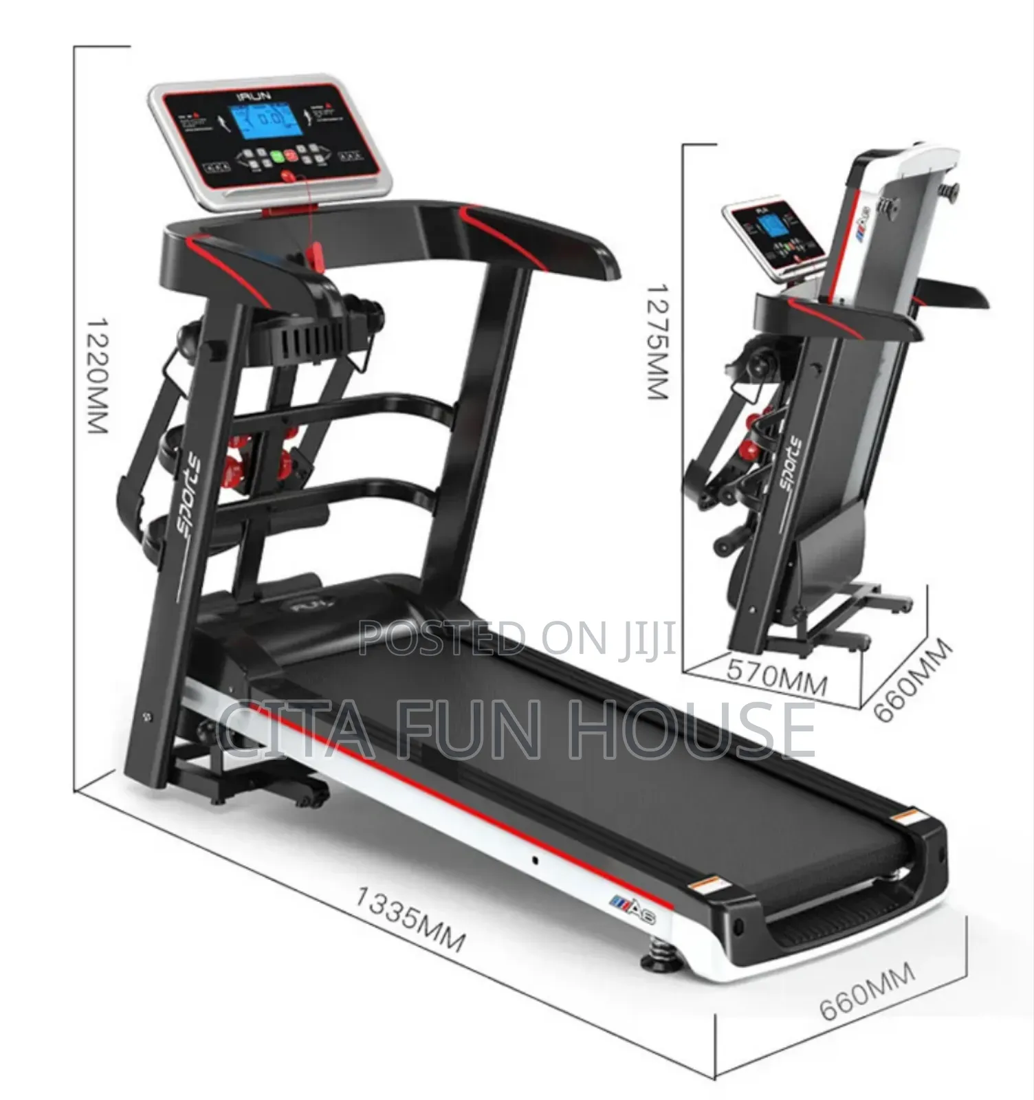 Foldable Multi-Function Treadmill Masager, Belt Mp3, Usb