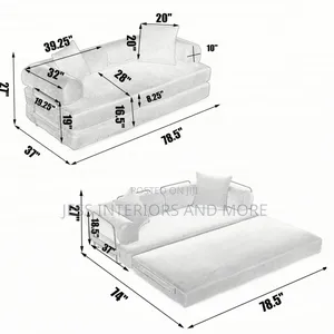 Convertible Sofa Bed (Grey)