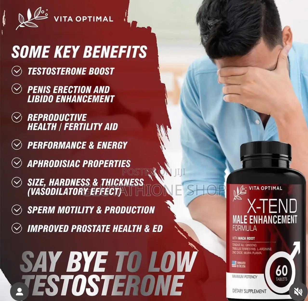 X-tend Male Enhancement Formula With Maca Root - 60 Tablets