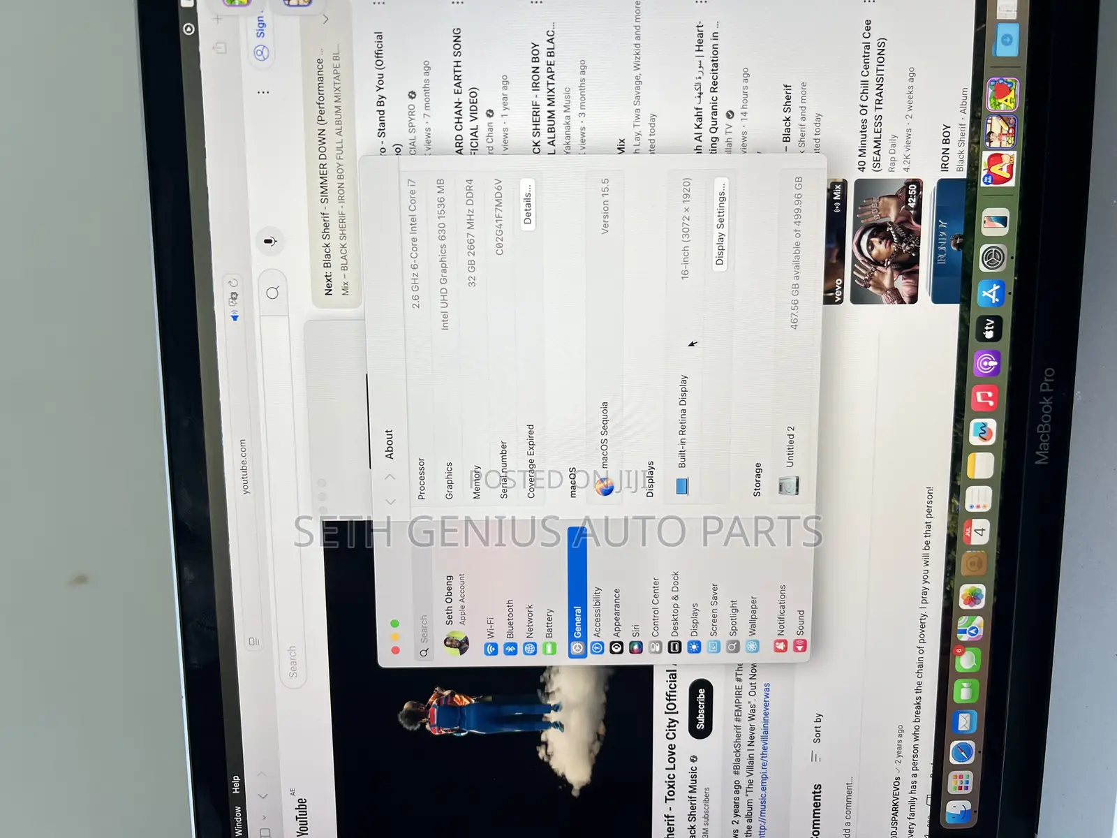 Laptop Apple MacBook Pro 2019 32GB Intel Core I7 SSD 512GB