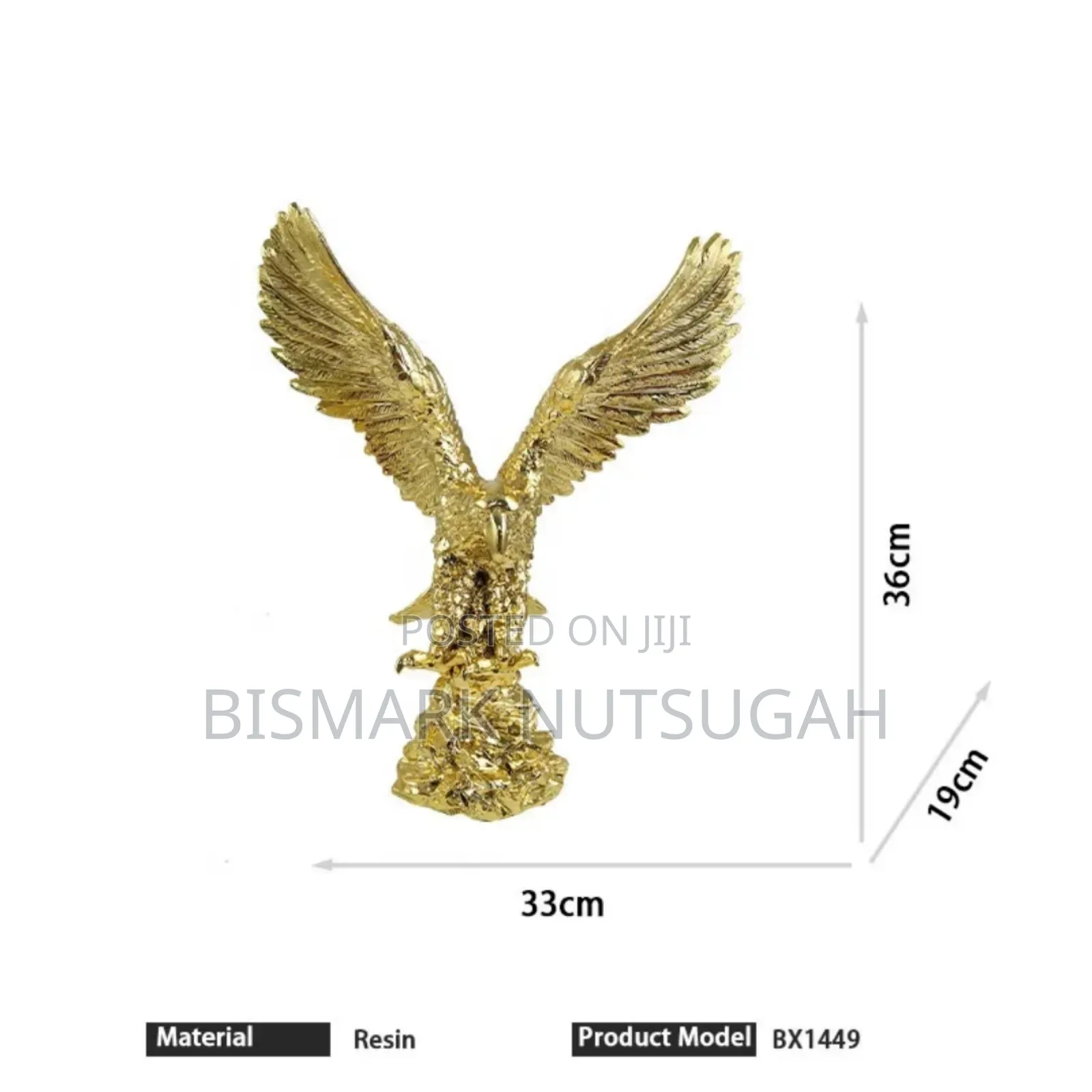 Eagle Golden Sculpture Statues Room Decor