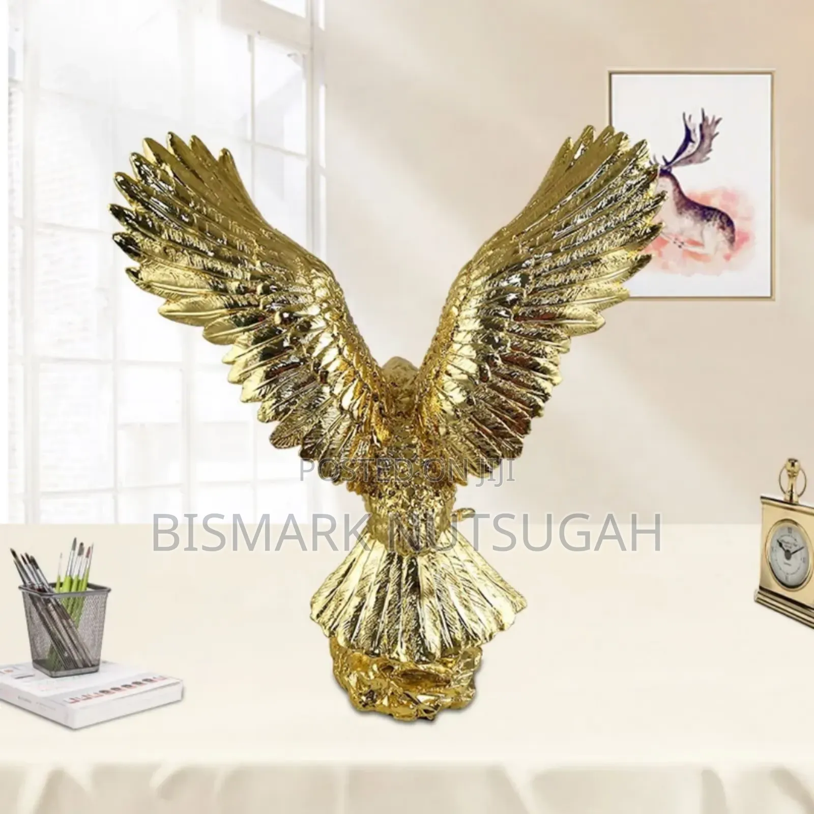 Eagle Golden Sculpture Statues Room Decor