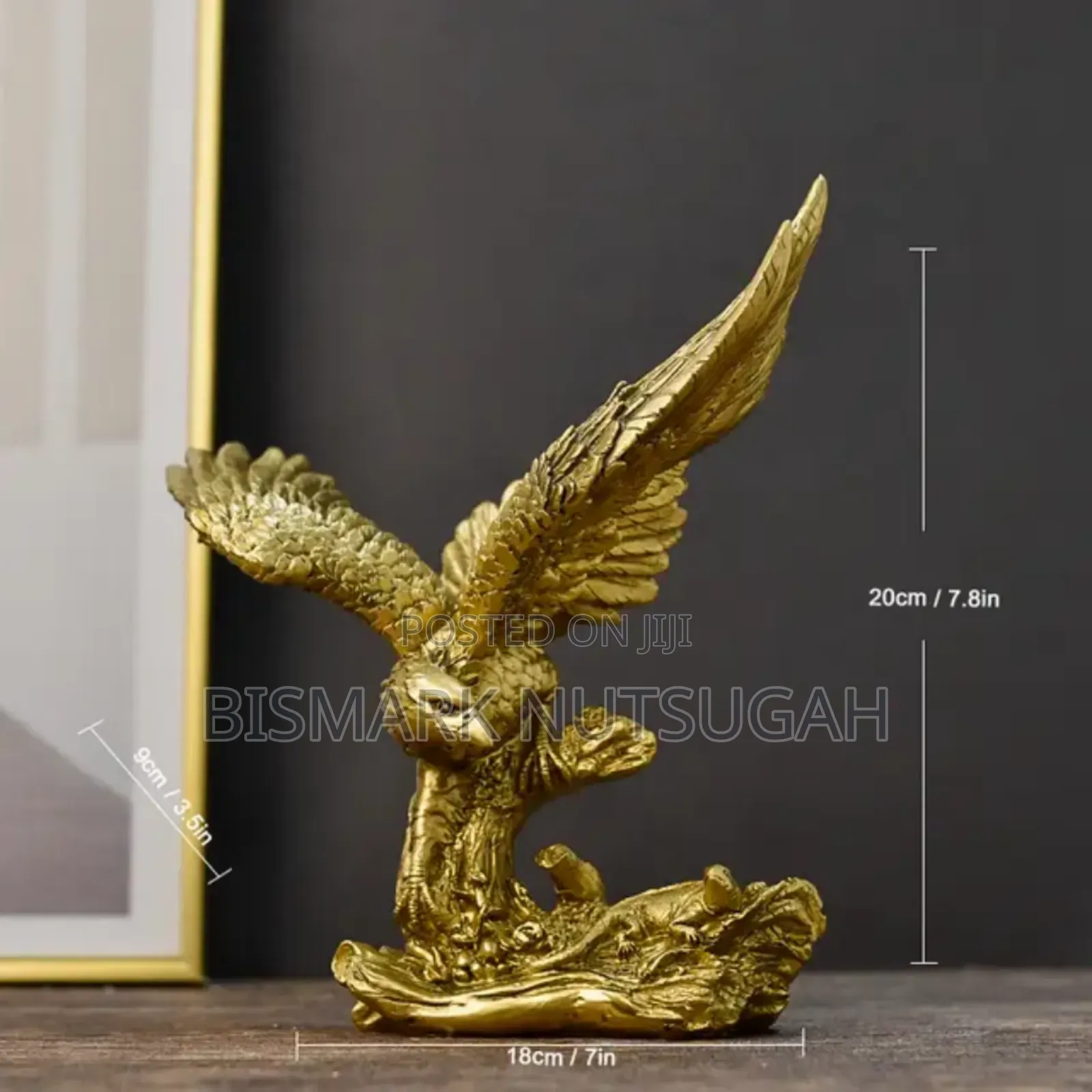 Eagle Golden Sculpture Statues Room Decor
