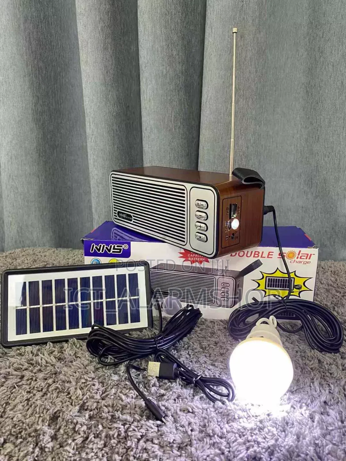 Solar Power Bulb Lights Music Box Player