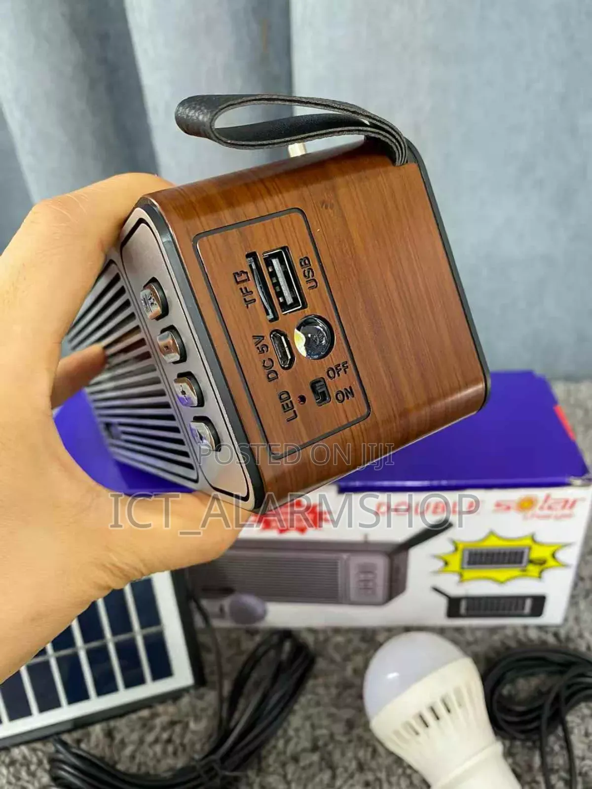 Solar Power Bulb Lights Music Box Player