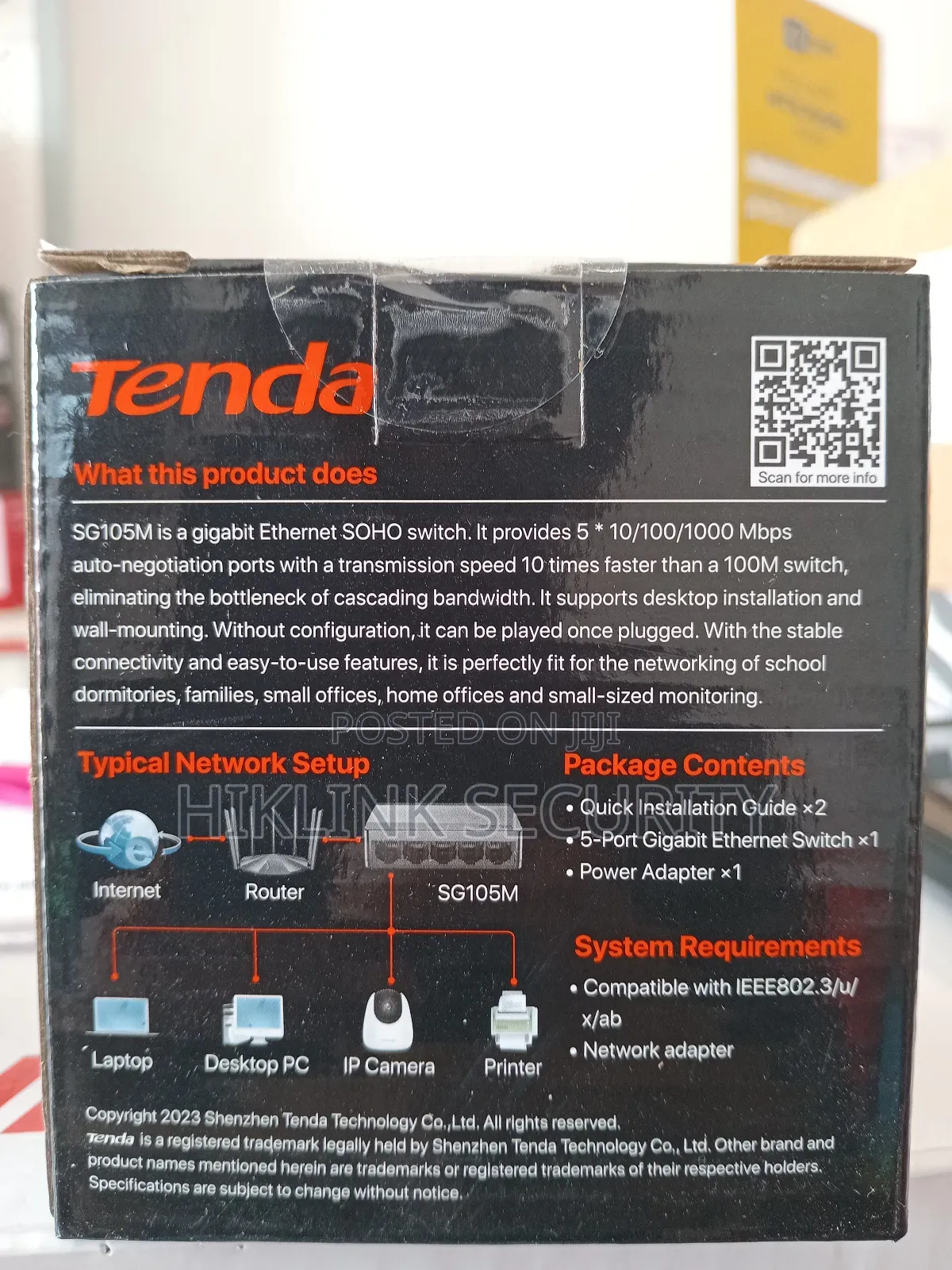 Tenda 5 Port Giga Switch