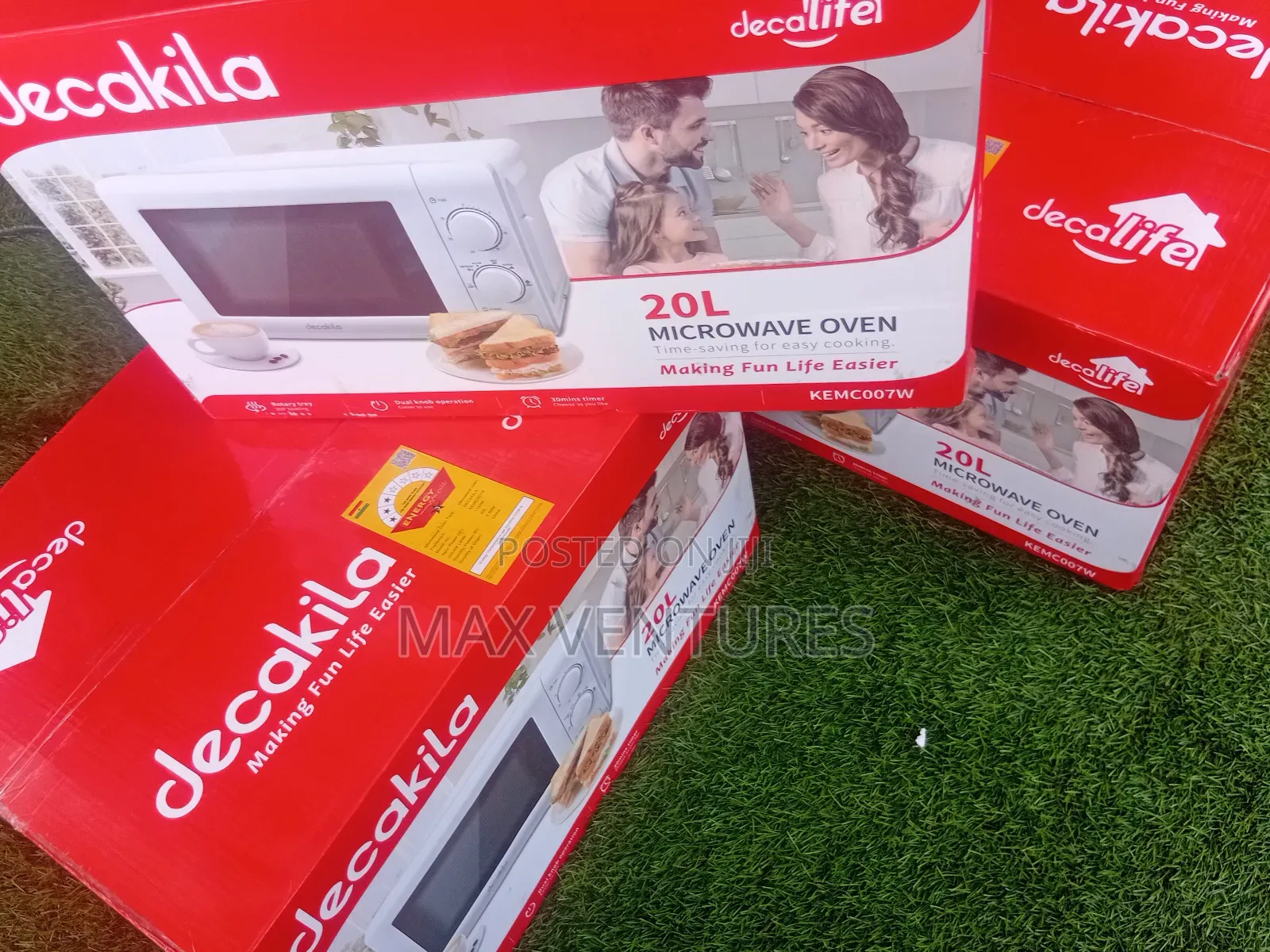Kemc007w Decakila 20l Microwave Oven Systematic Set