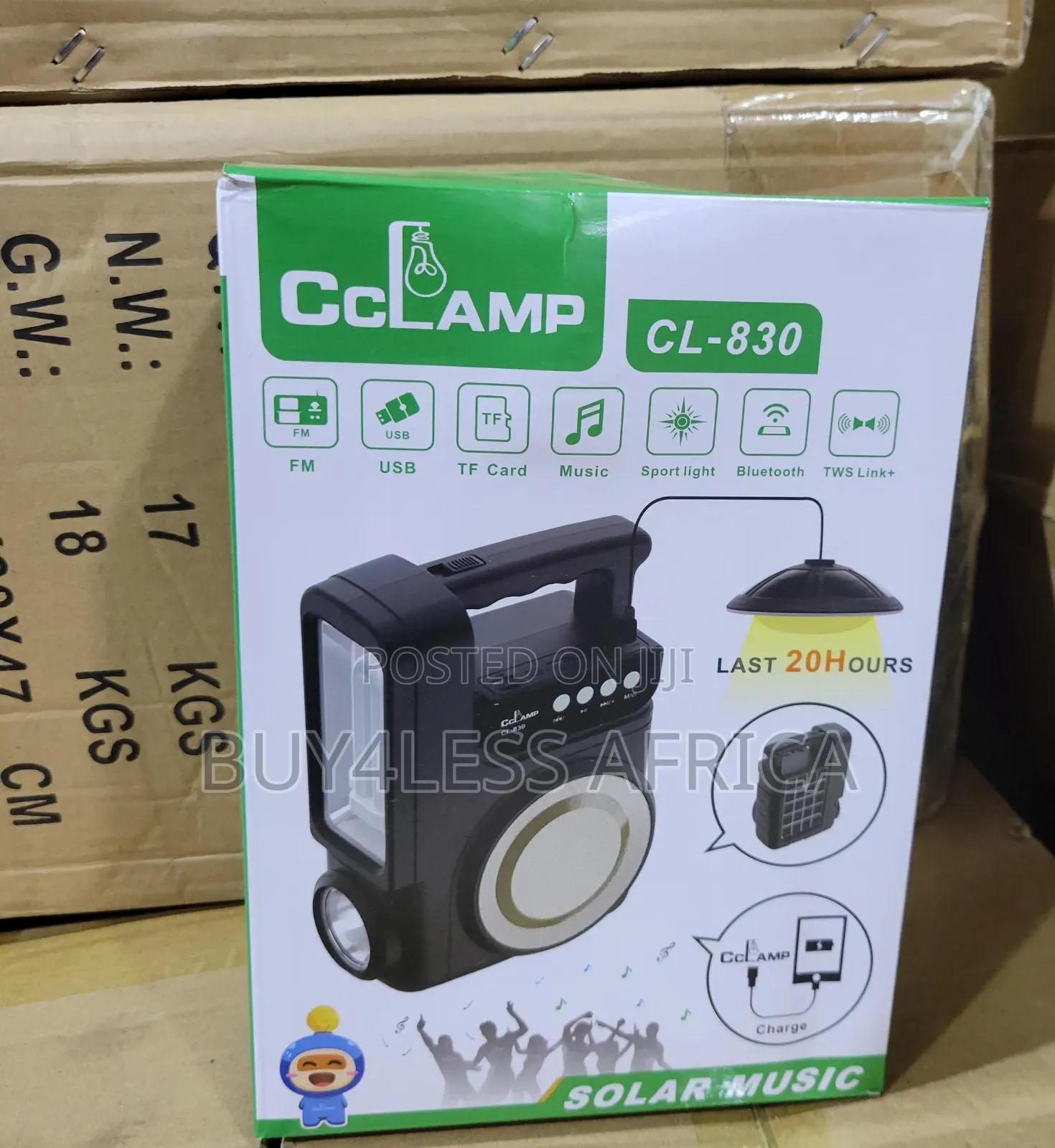 Cclamp Solar Music Machine/Lamp (Bluetooth Fm)