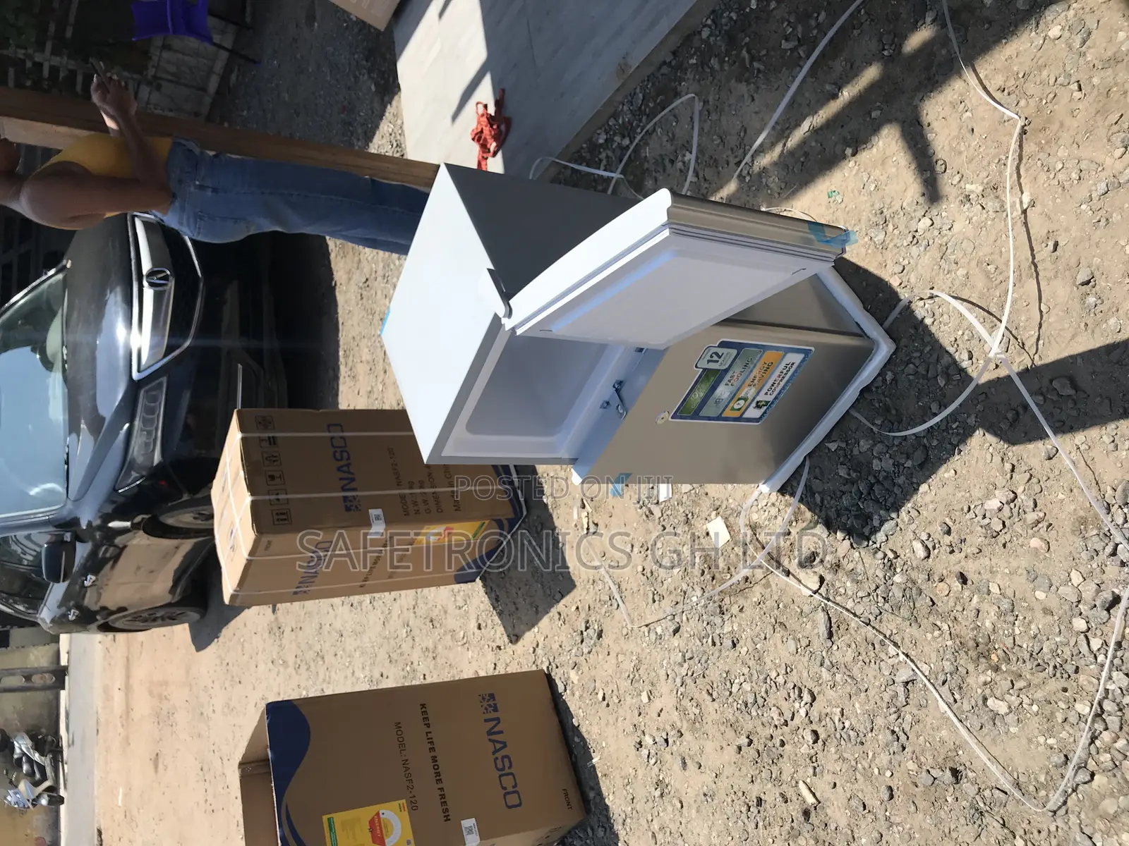 Check Out Nasco Doubledoor Grey 90l Topfreezer Fridge