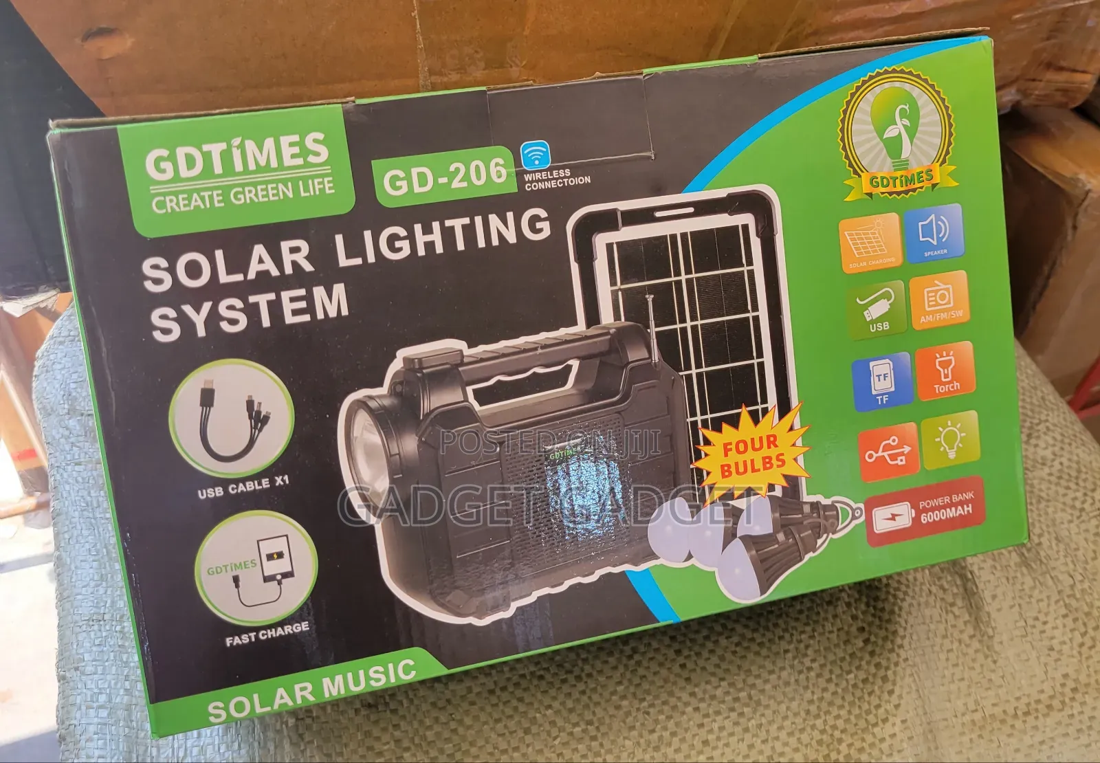 Gdtimes Solar Lighting System//Solar Lamp