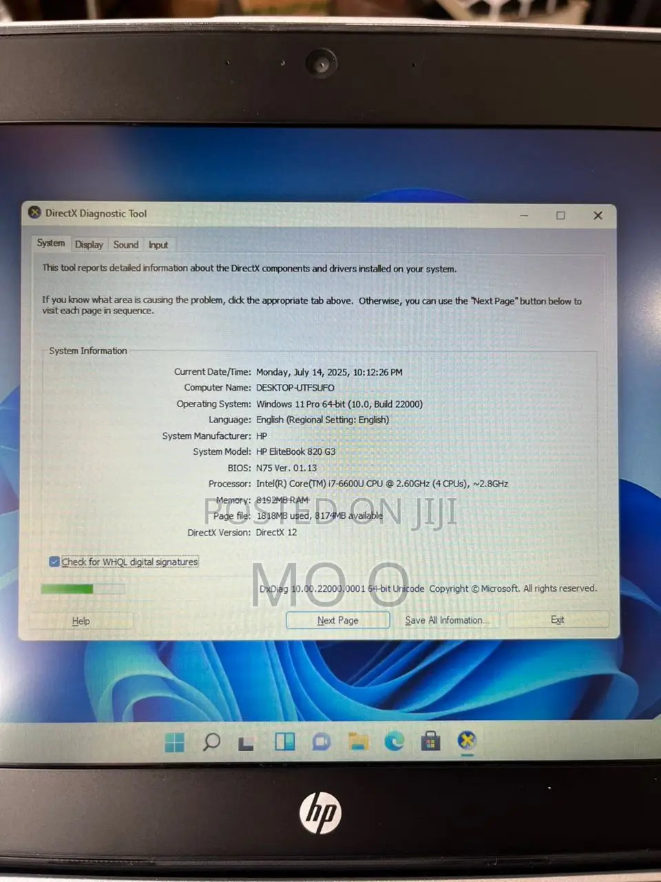 Laptop HP EliteBook 840 G3 8GB Intel Core I7 SSD 256GB