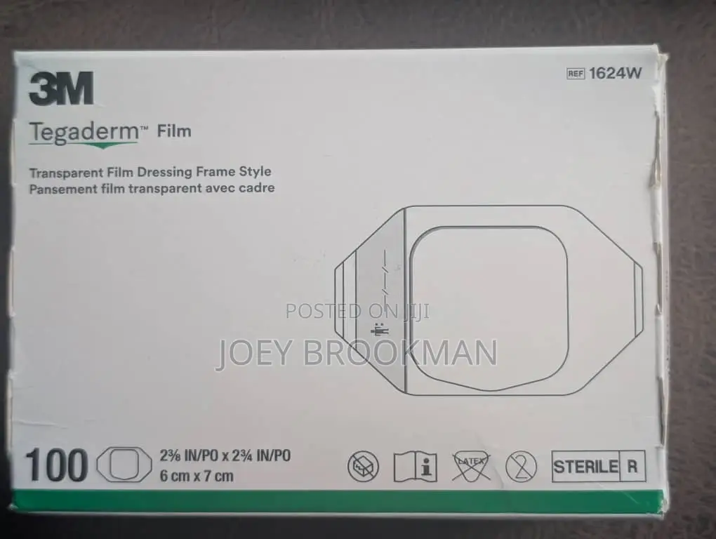 3m 1624w Tegaderm Association, 6cm X 7cm, 100 Pieces