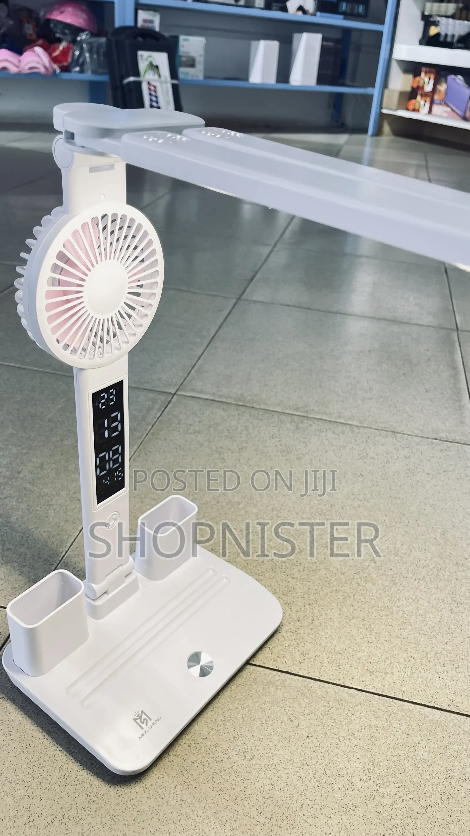 Led Digital Clock Fan and Clock Desk Lamp