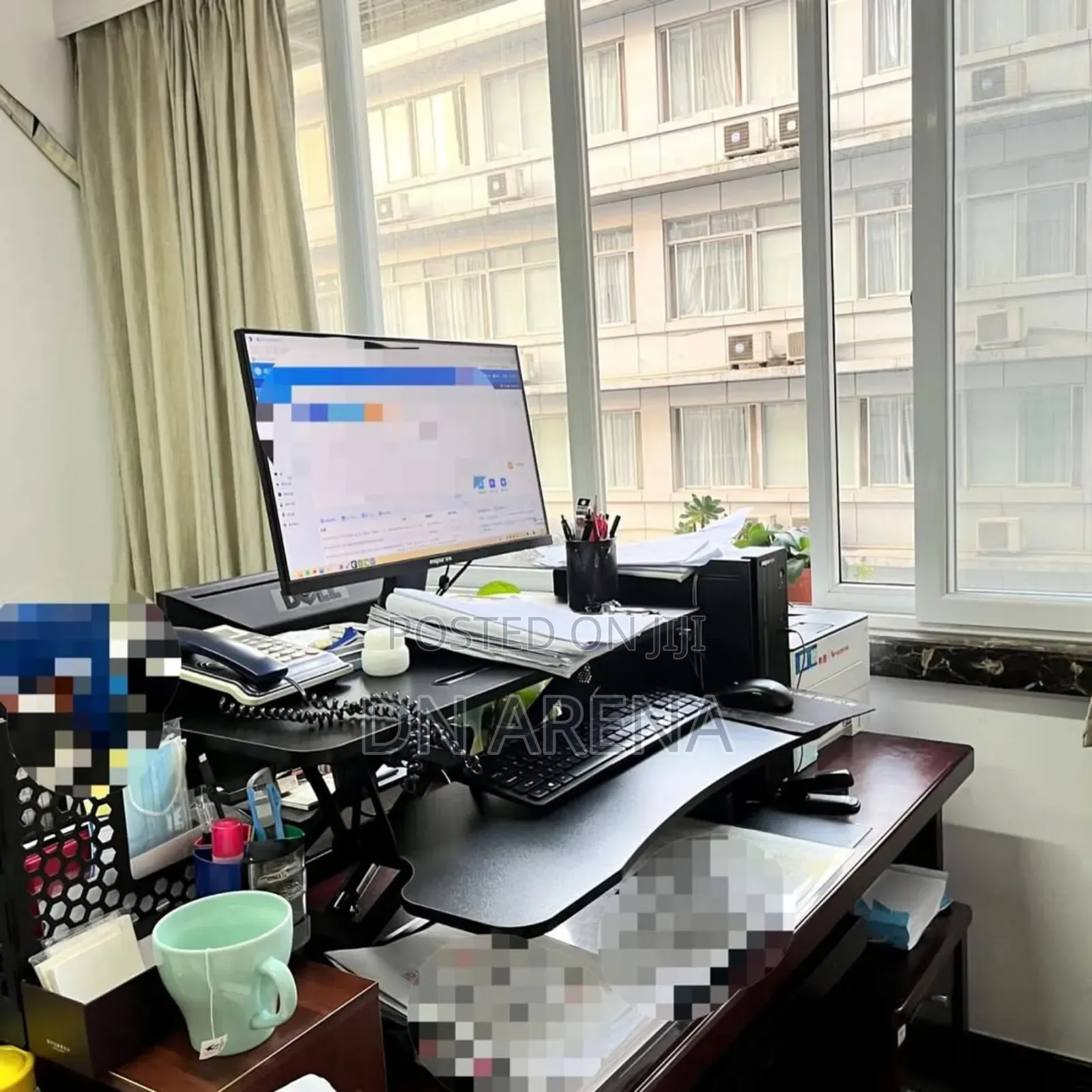 Height Adjustable Sit to Stand Up Desk , Desk Riser