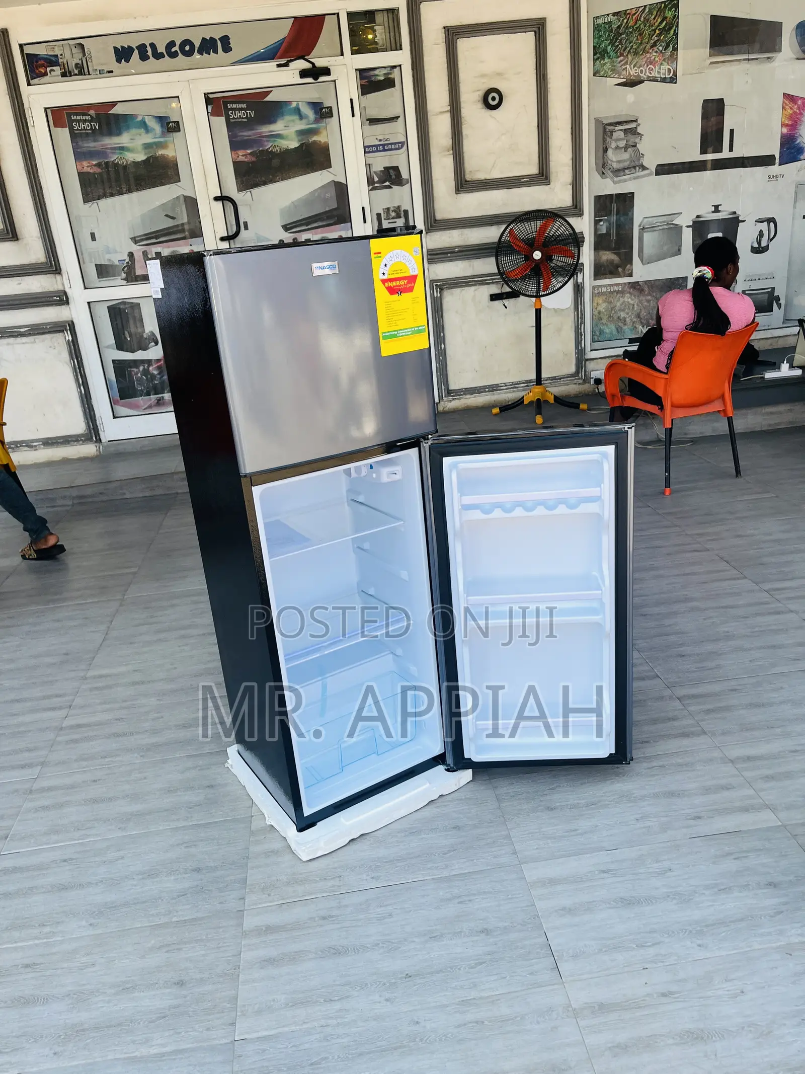 Newly Made Nasco F2-18fl Double Door Electric Fridge.