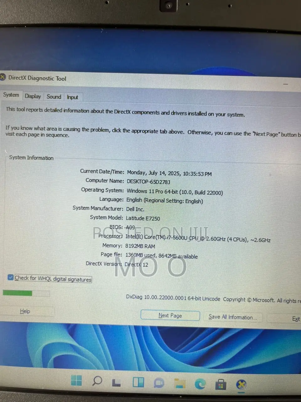 Laptop Dell Latitude 12 7250 8GB Intel Core I7 SSD 128GB