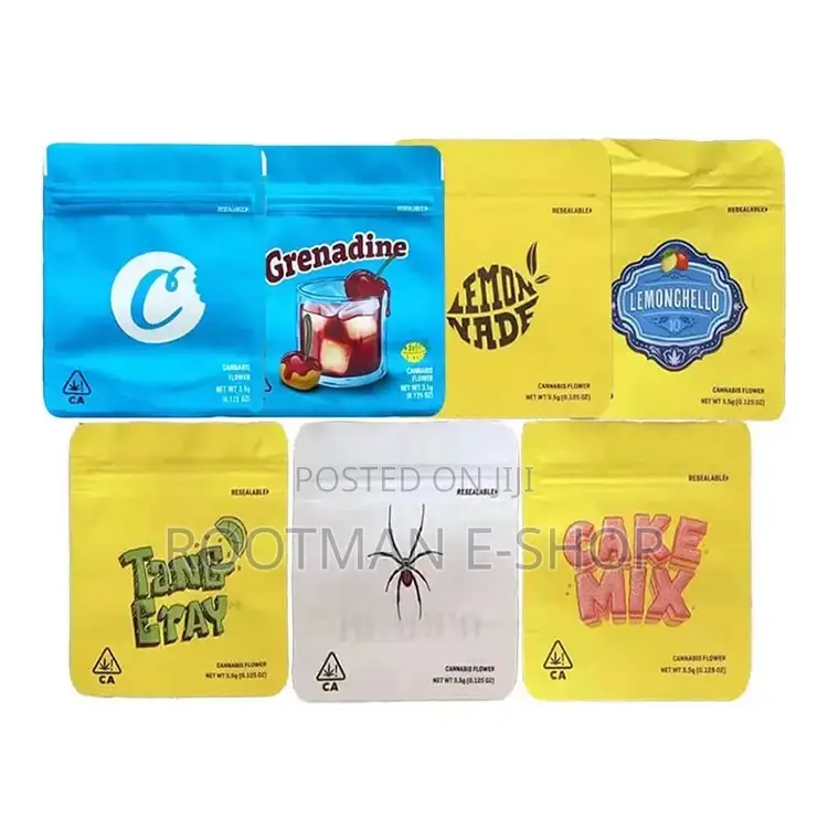 50pcs Mylar Bags Smell Proof Aluminum Foil Stand Pouch 3.5g