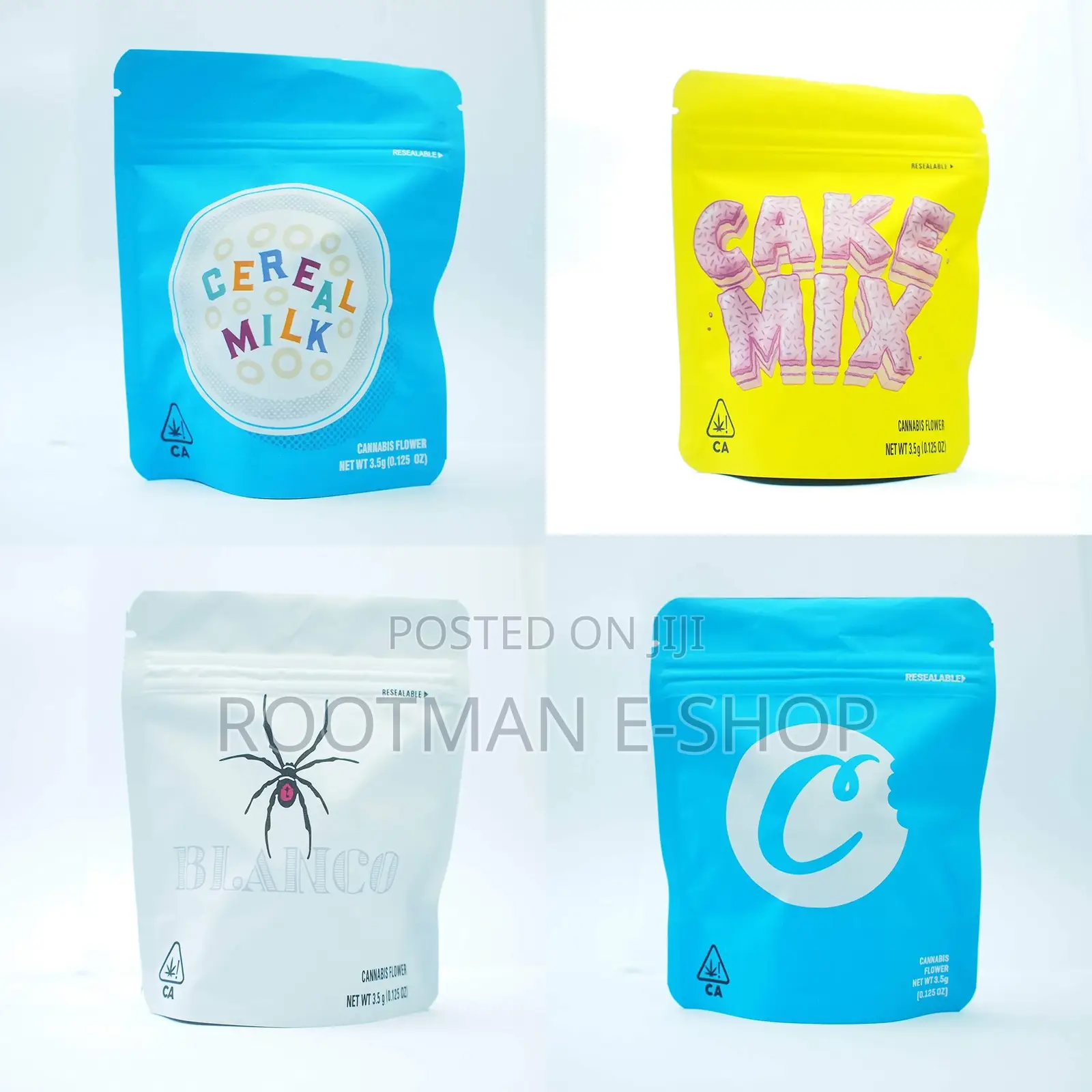 50pcs Mylar Bags Smell Proof Aluminum Foil Stand Pouch 3.5g