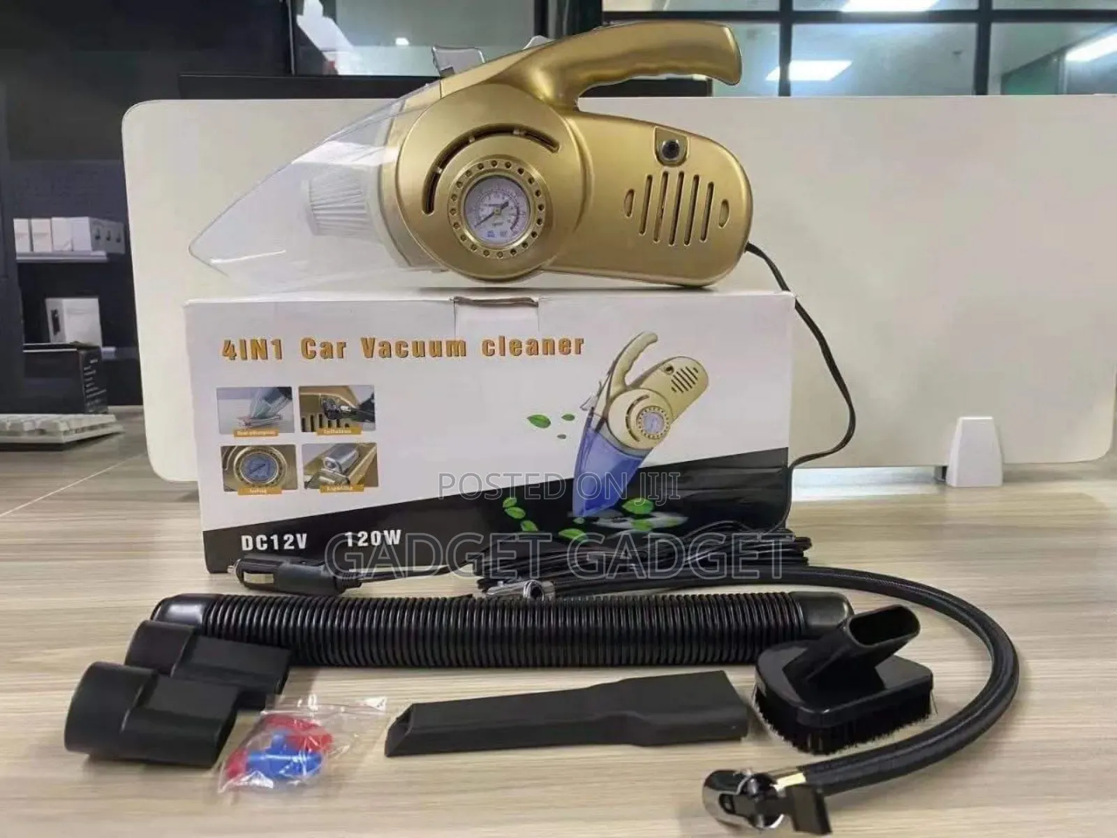 Car Vacuum Cleaner With Tire Inflator (4 In 1)